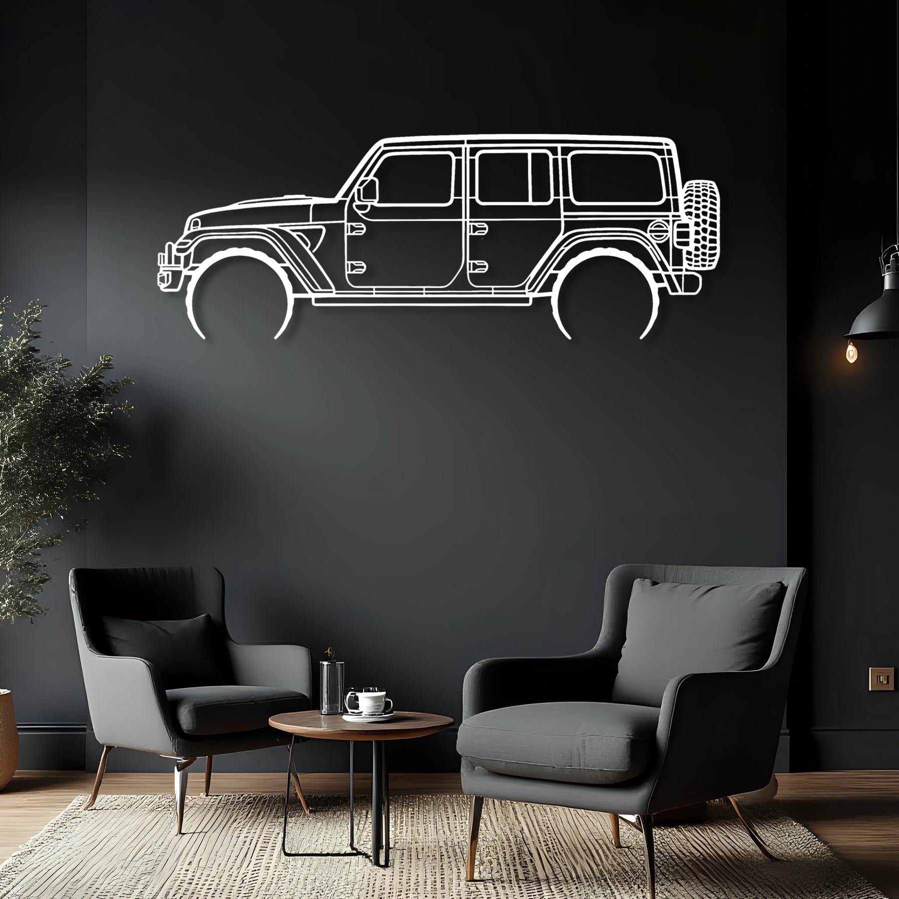 Wrangler 392 XR Detailed Silhouette Metal Wall Art