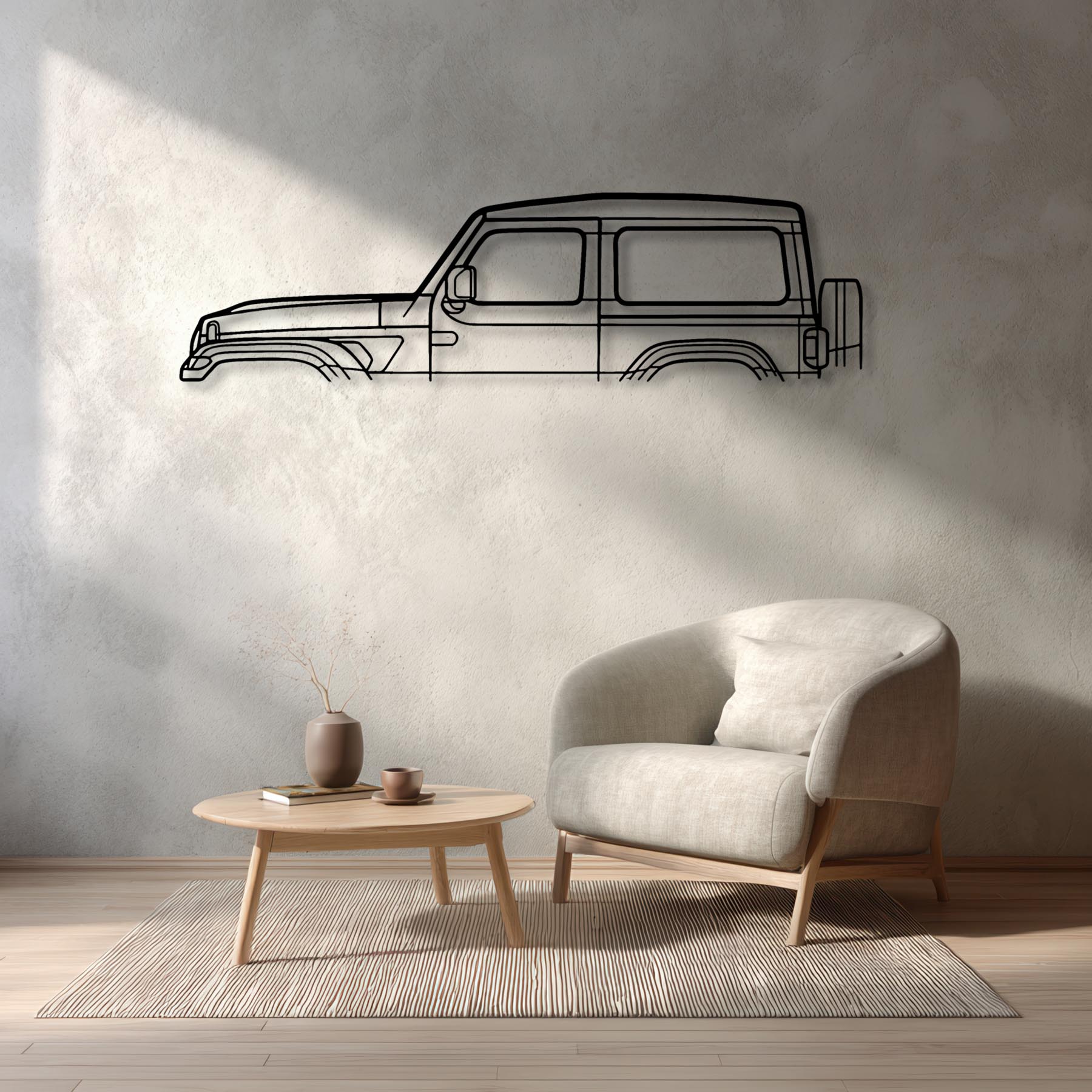 Wrangler JL 2020 Classic Silhouette Metal Wall Art