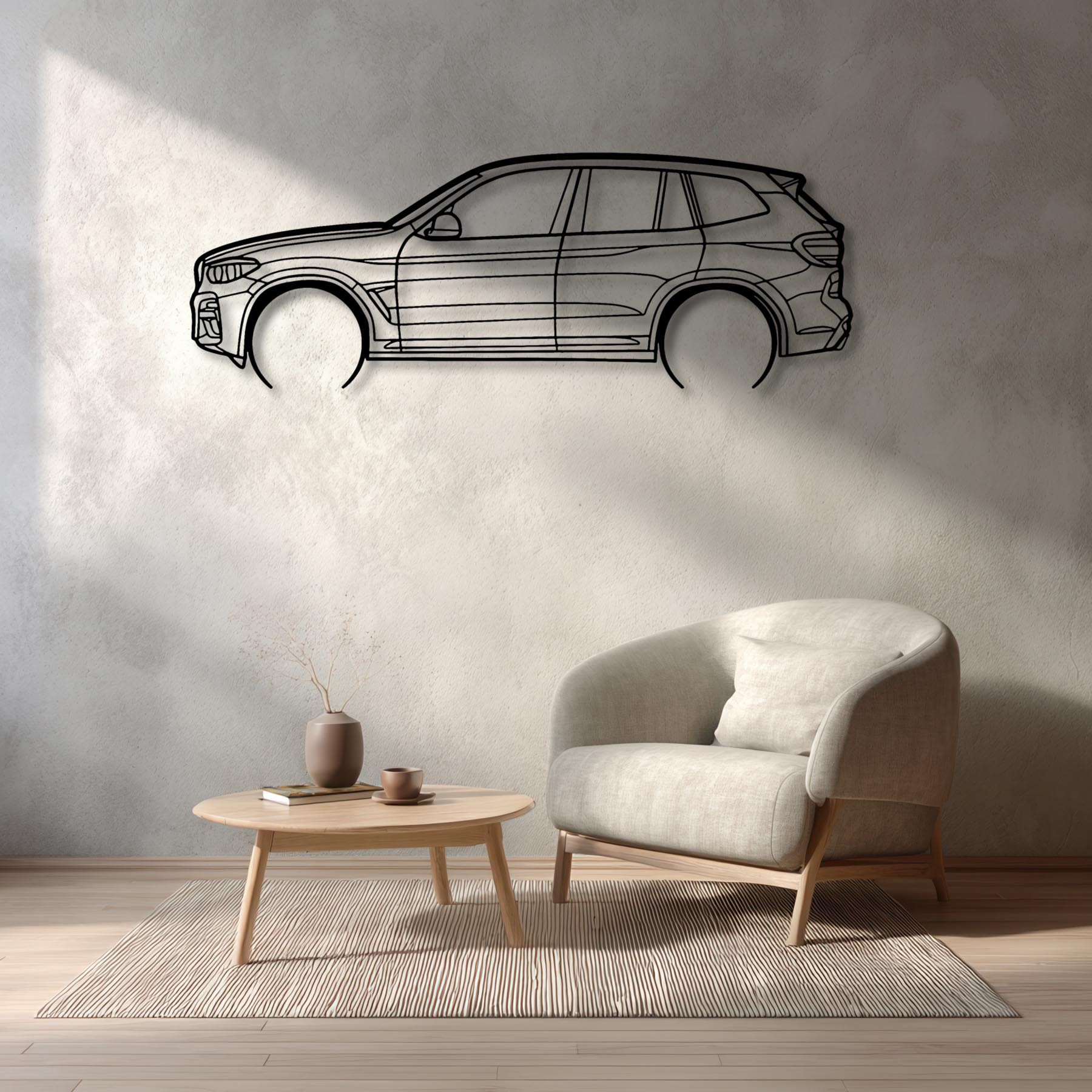 X3 M40i Detailed Silhouette Metal Wall Art