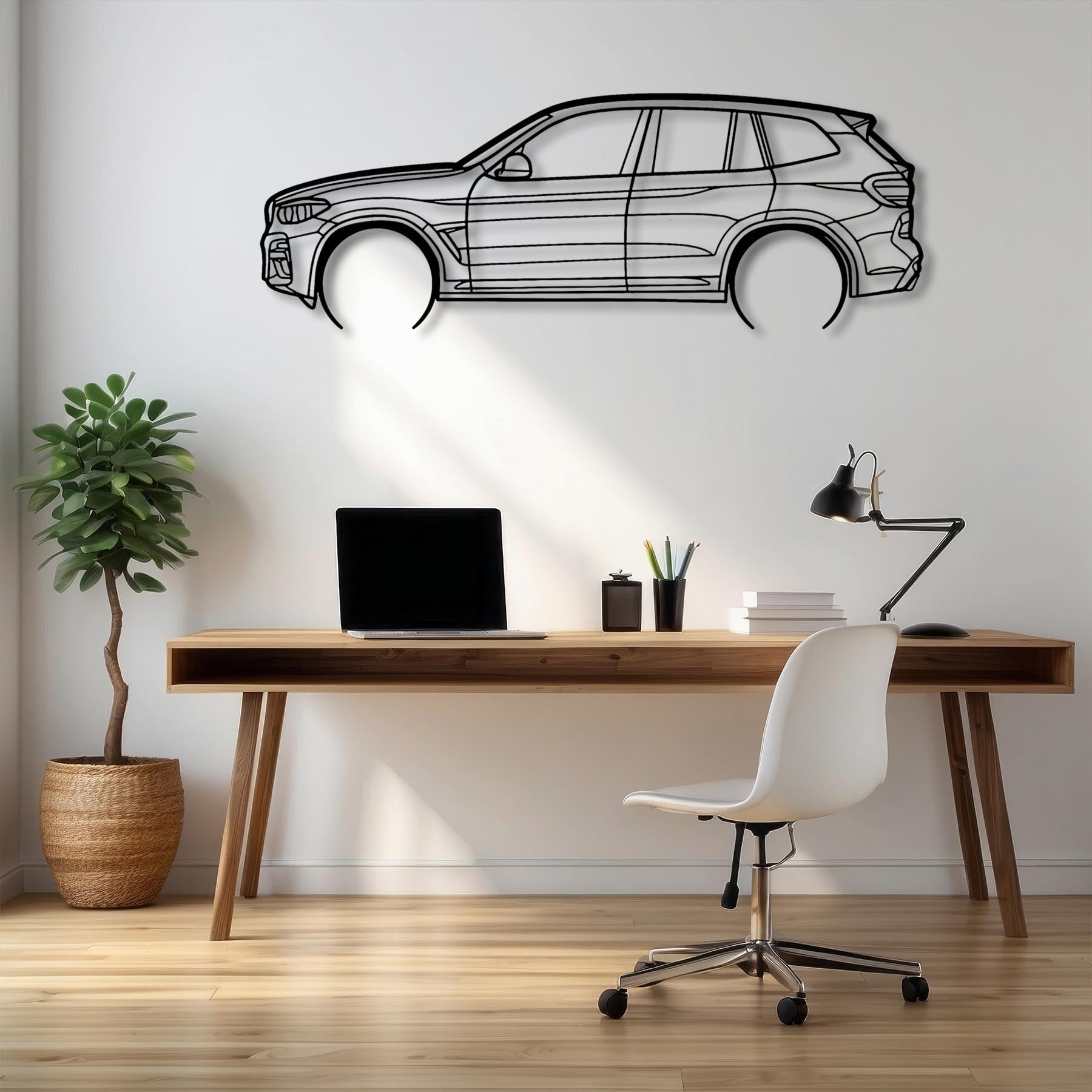 X3 M40i Detailed Silhouette Metal Wall Art