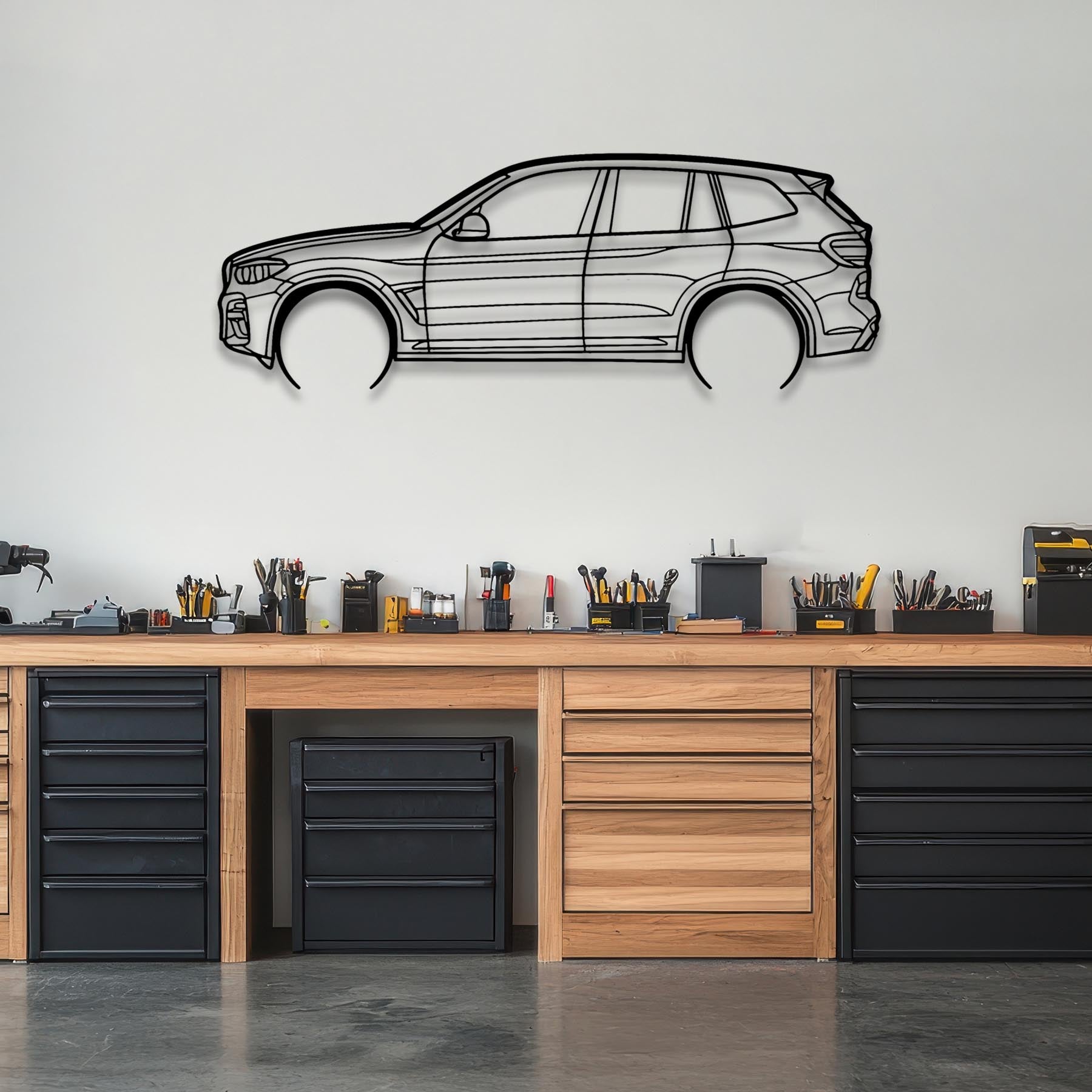 X3 M40i Detailed Silhouette Metal Wall Art