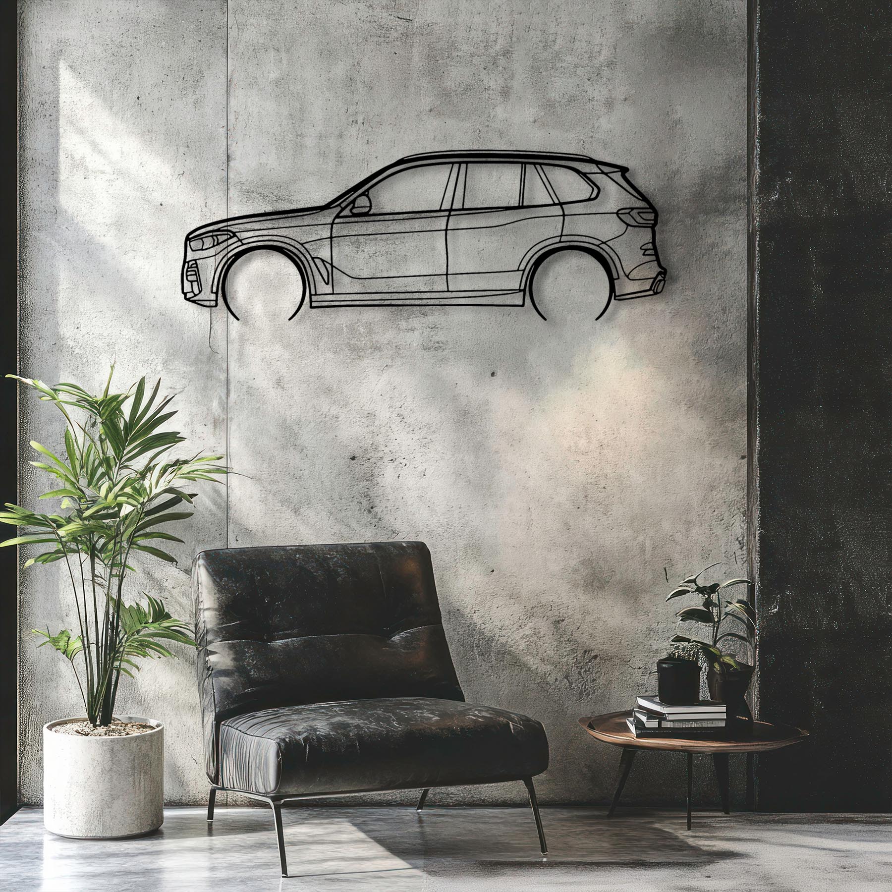 X5 G05 Detailed Silhouette Metal Wall Art