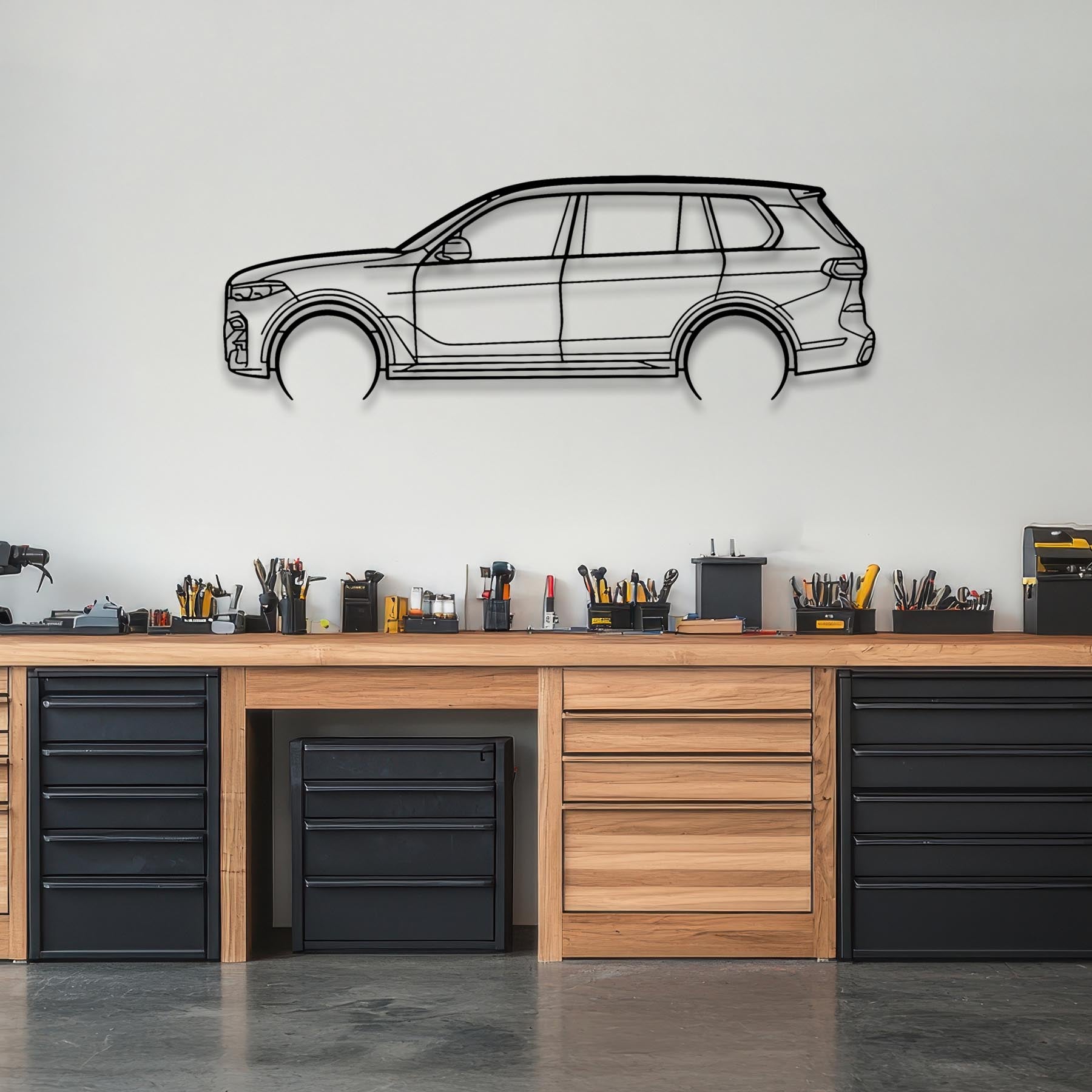 X7 2020 Detailed Silhouette Metal Wall Art