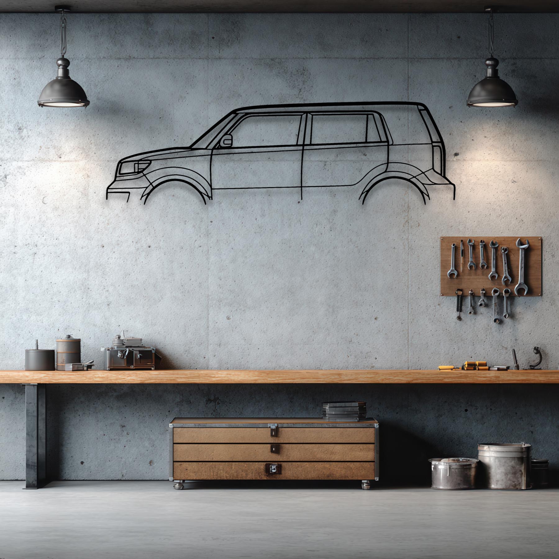 XB 2008 Classic Silhouette Metal Wall Art