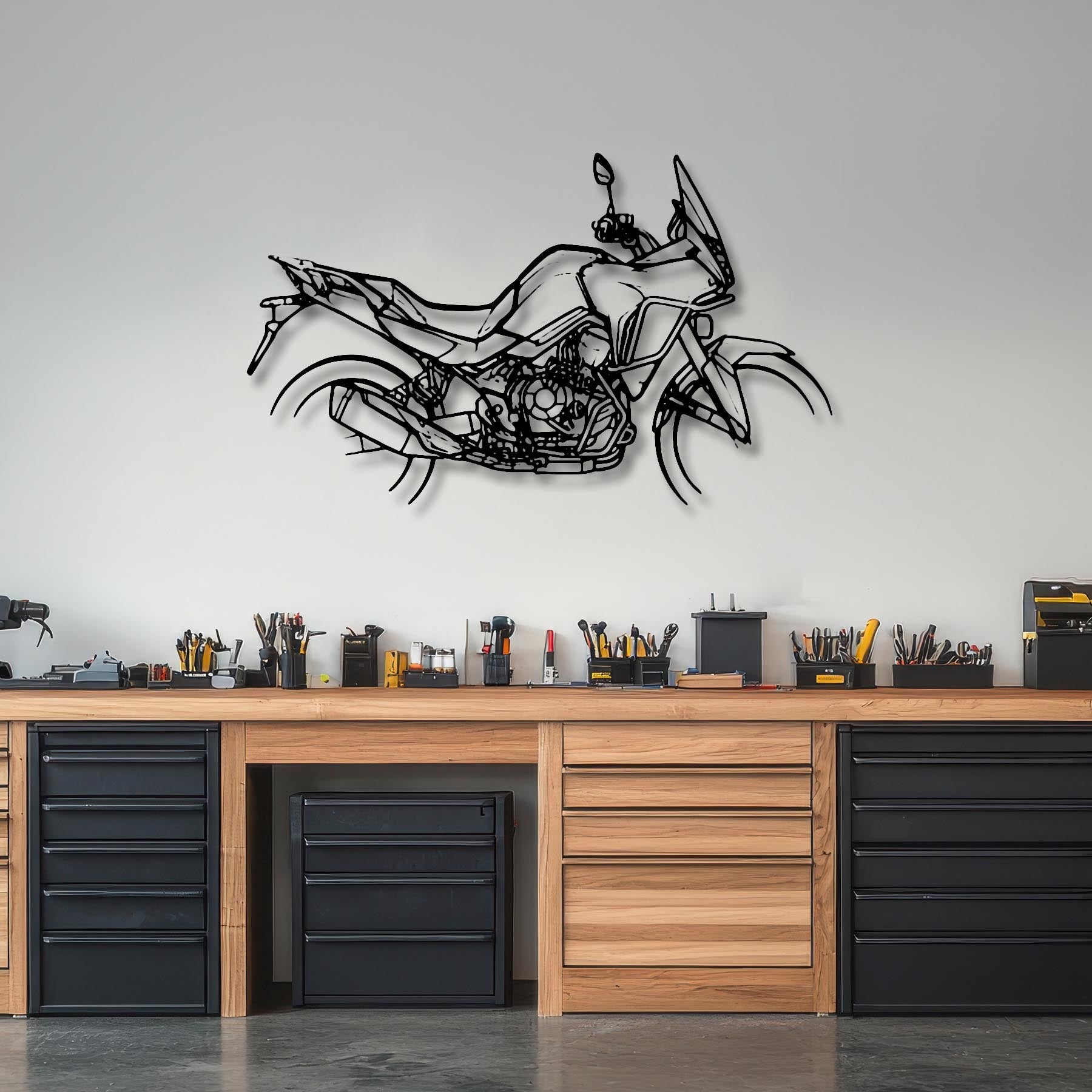 XL750 Transalp 2023 Silhouette Metal Wall Art