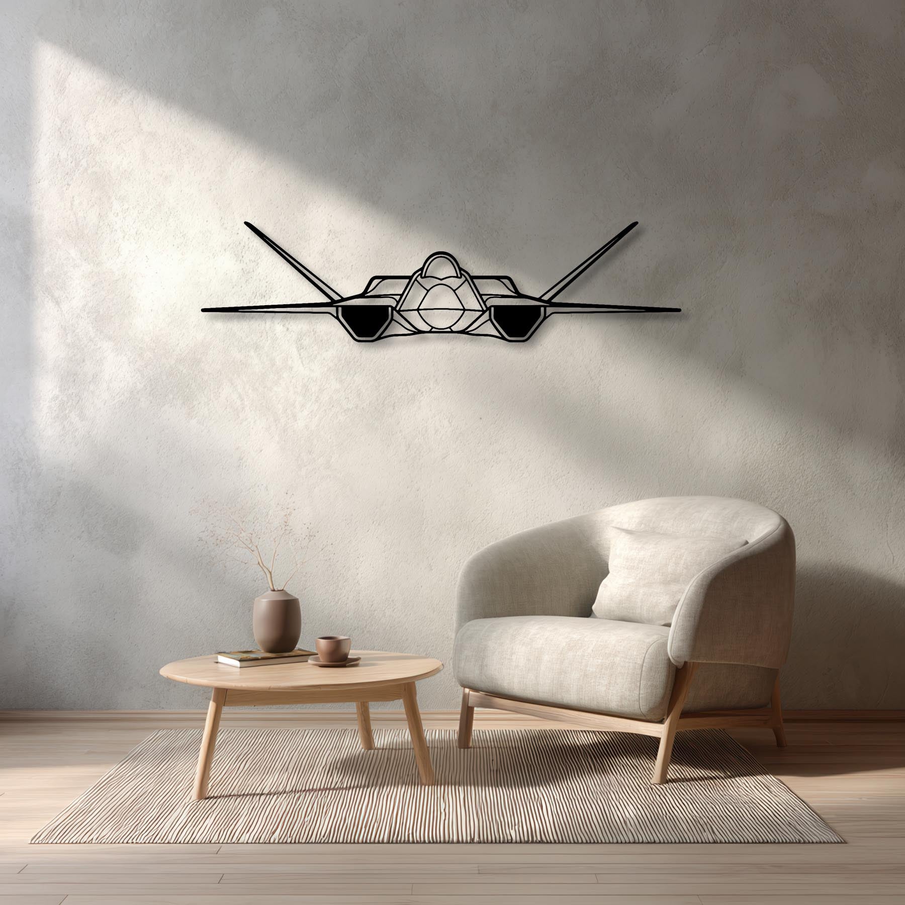 YF-23 Front Metal Aircraft Wall Art - NCP0451