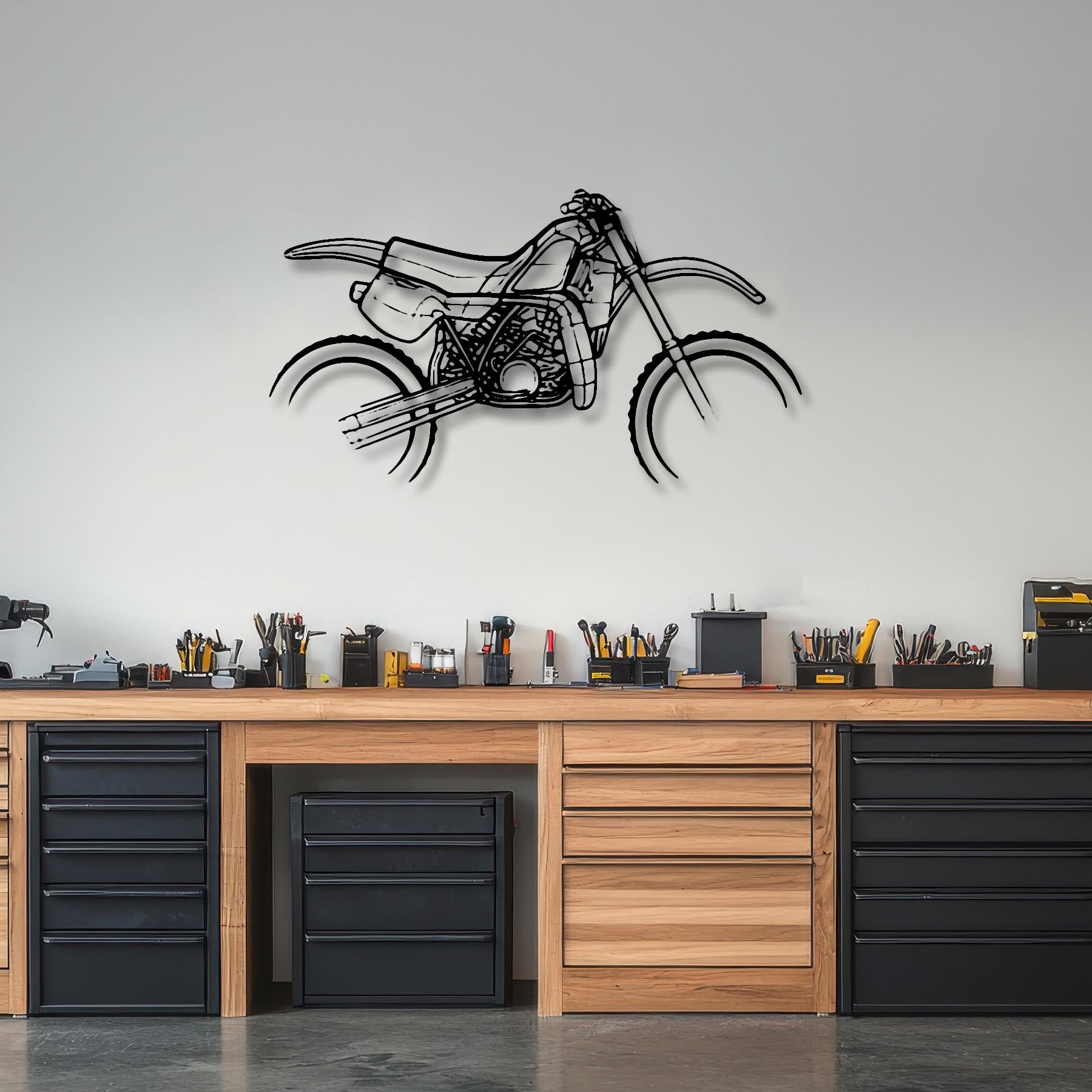 YZ250 1984 Silhouette Metal Wall Art