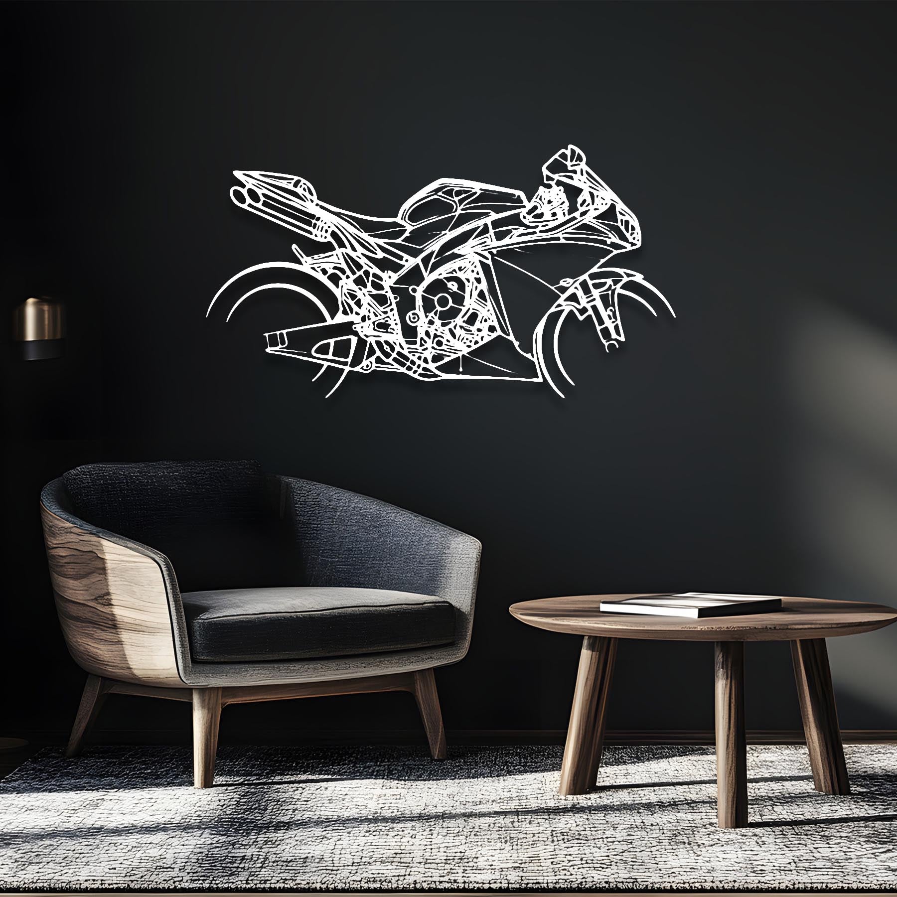 YZF R1 2010 Silhouette Metal Wall Art
