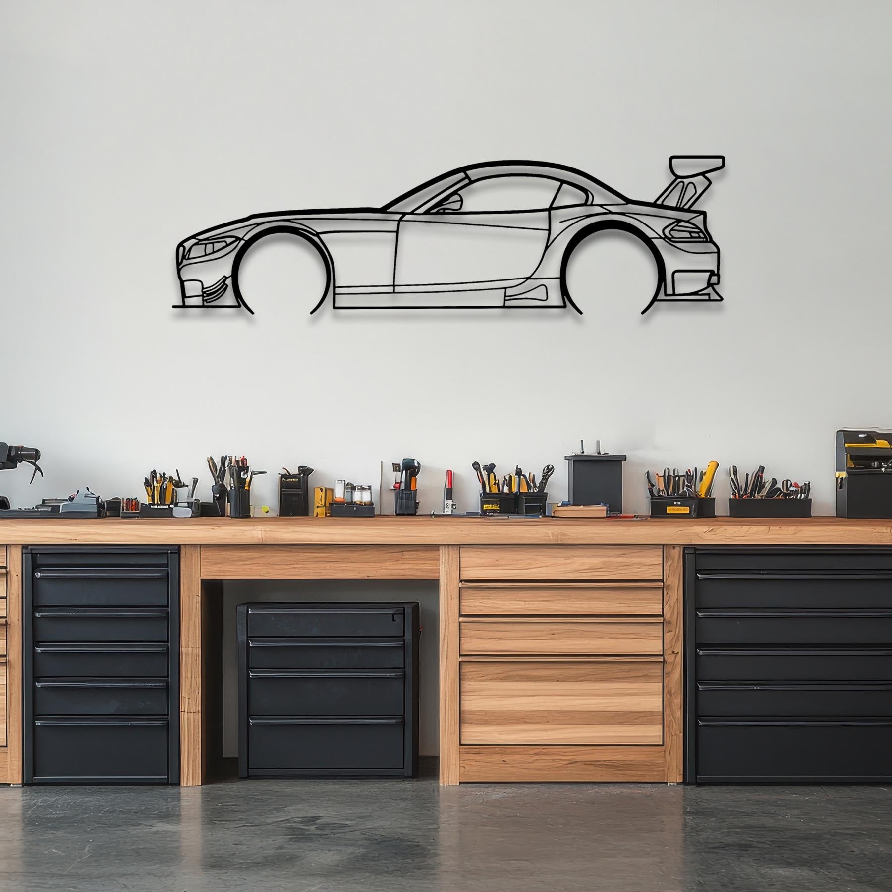 Z4 E89 GT3 Detailed Silhouette Metal Wall Art