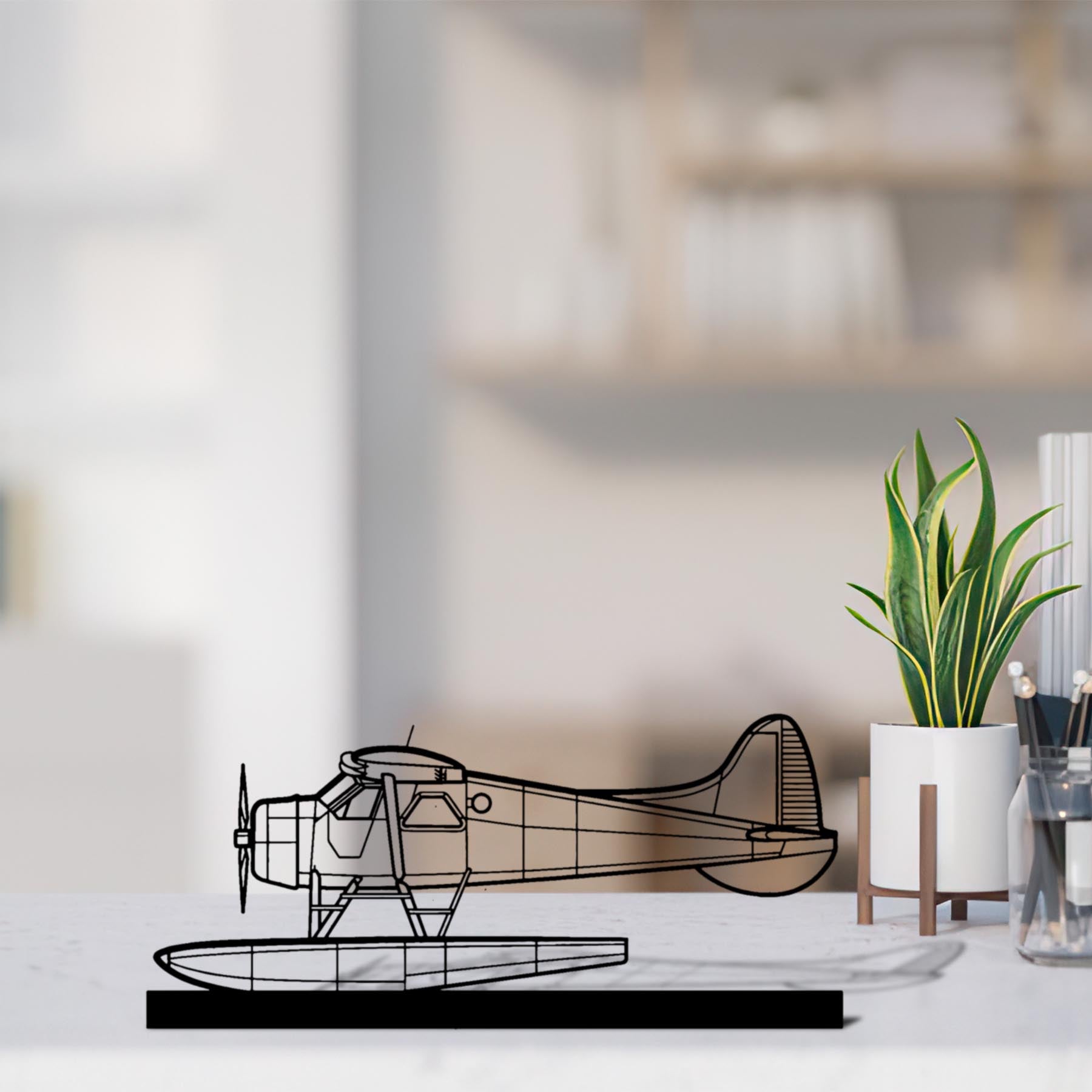 de Havilland Beaver Silhouette Metal Art Stand