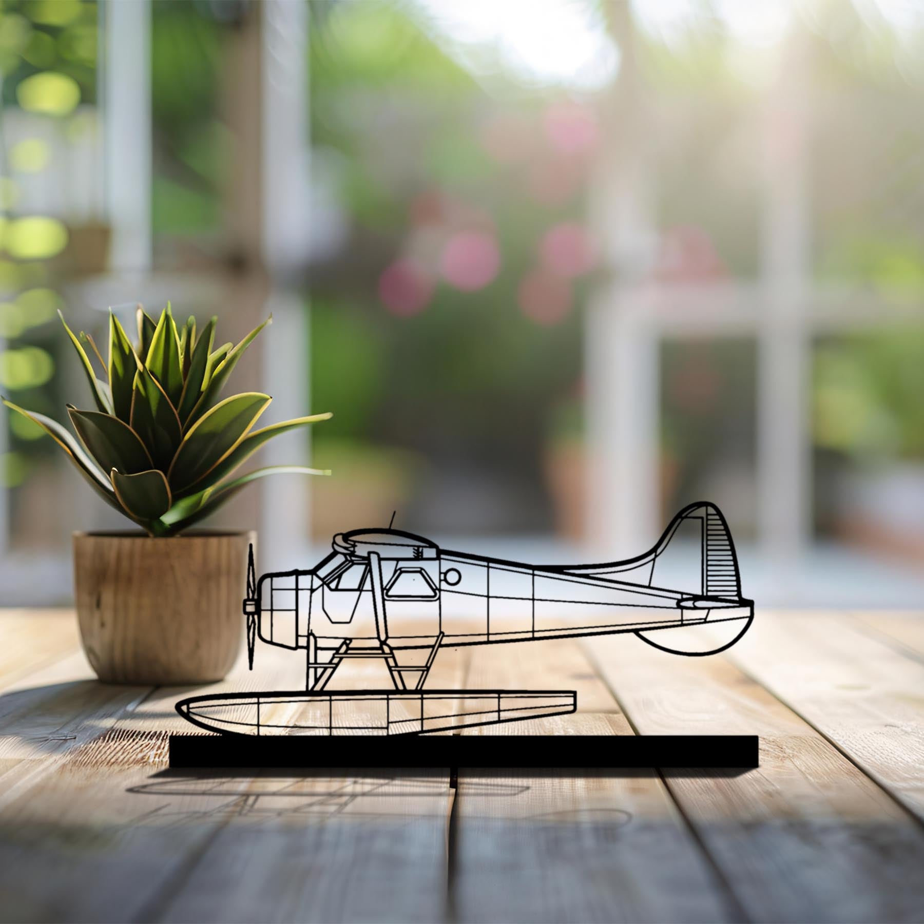 de Havilland Beaver Silhouette Metal Art Stand