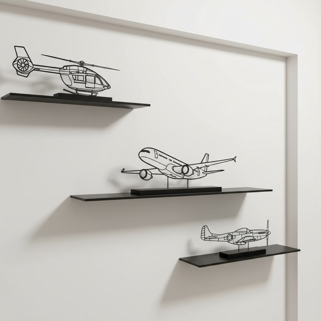 Your Custom Aircraft Standing Silhouette Metal Art