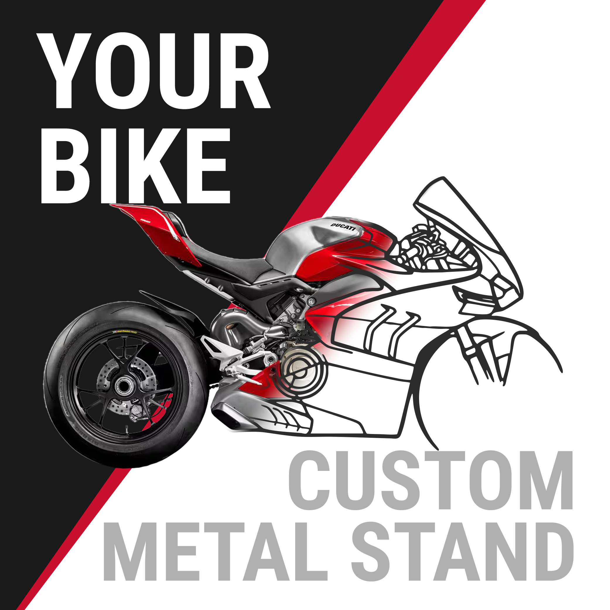 Your Custom Bike Silhouette Metal Wall Art