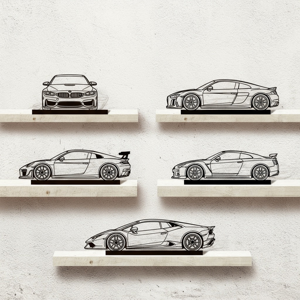 Your Custom Car Standing Silhouette Metal Art