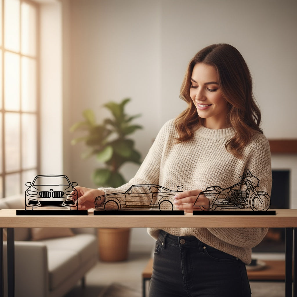 Your Custom Car Standing Silhouette Metal Art