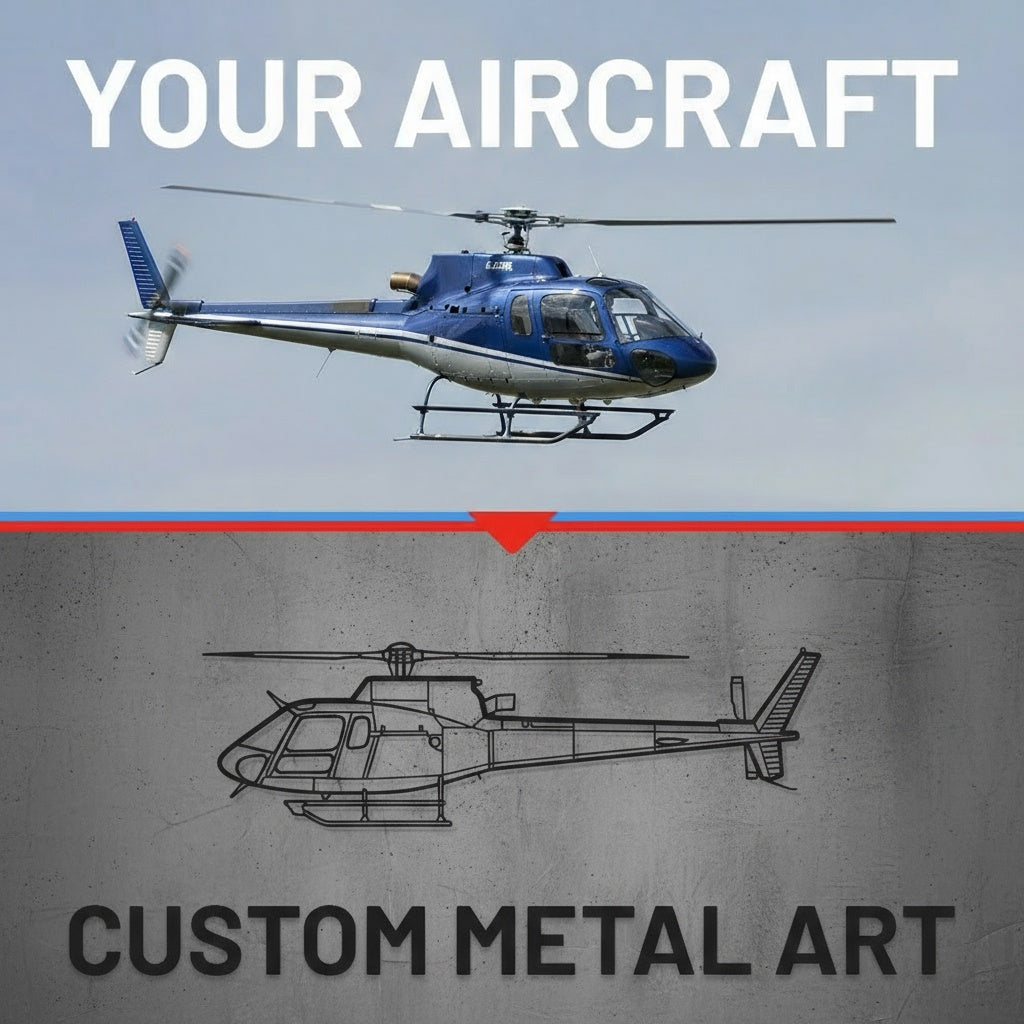 Your Custom Aircraft Silhouette Metal Wall Art