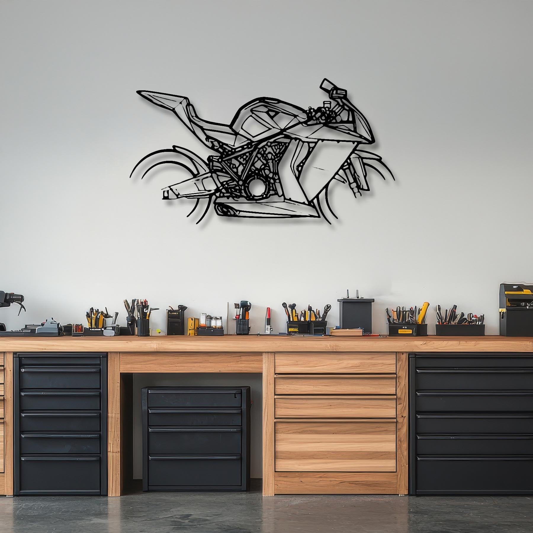 1190 RC8 2008 Silhouette Metal Wall Art