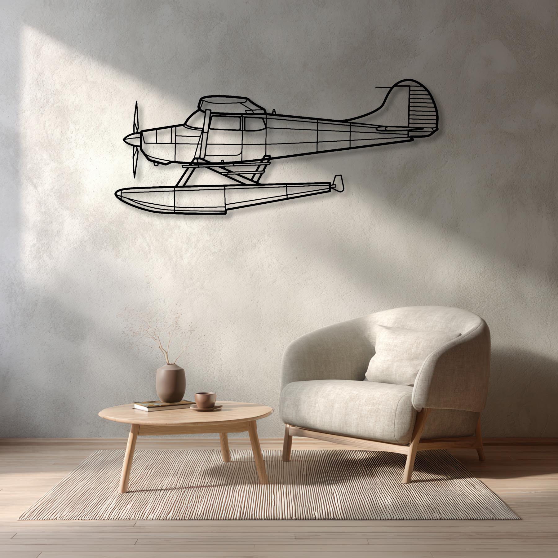 170B Float Metal Aircraft Wall Art - NCP0204