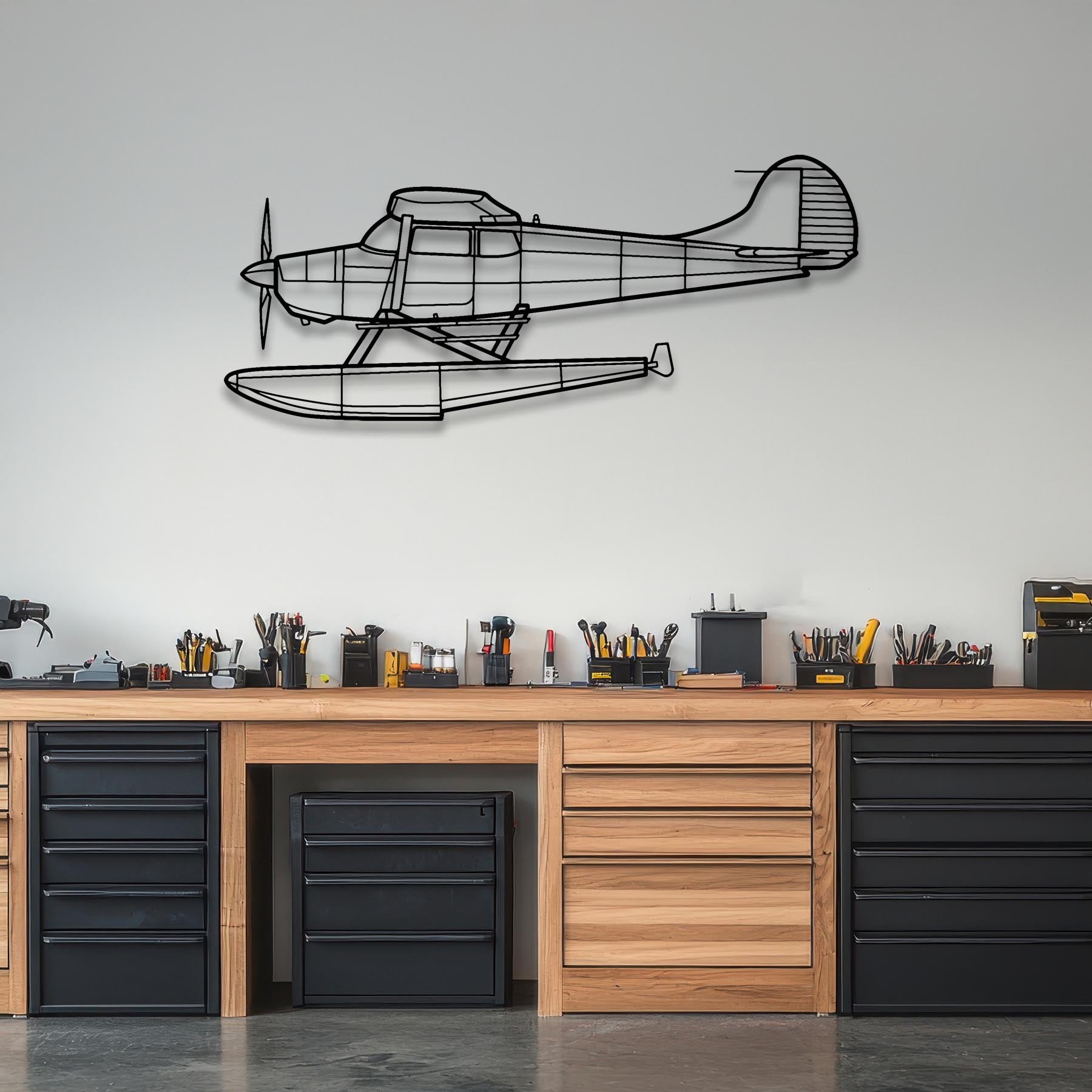 170B Float Metal Aircraft Wall Art - NCP0204
