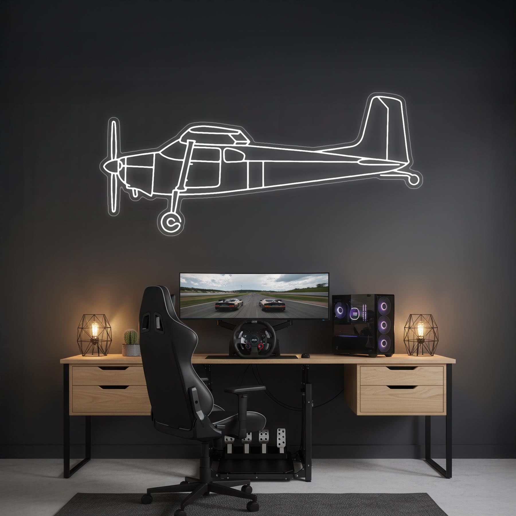 180B 1959 Neon Silhouette