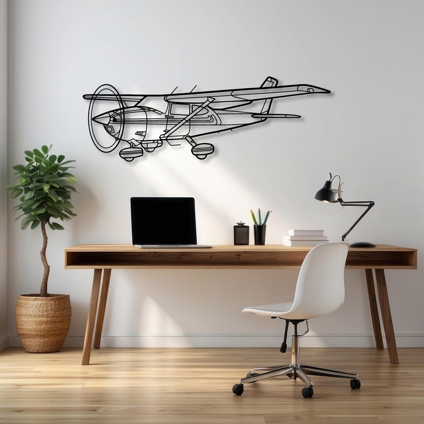 182Q Skylane Angle Metal Aircraft Wall Art - NCP0355