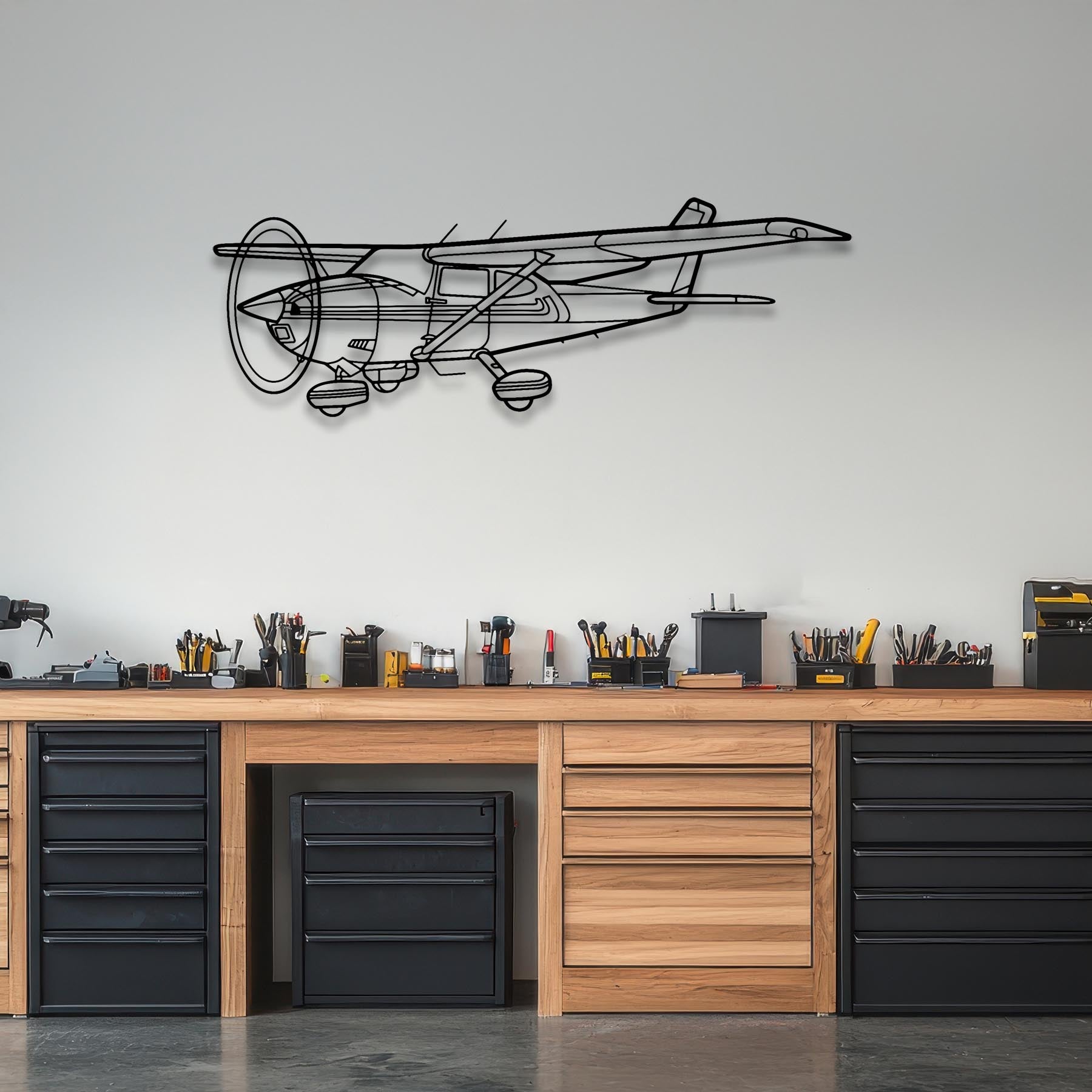 182Q Skylane Angle Metal Aircraft Wall Art - NCP0355