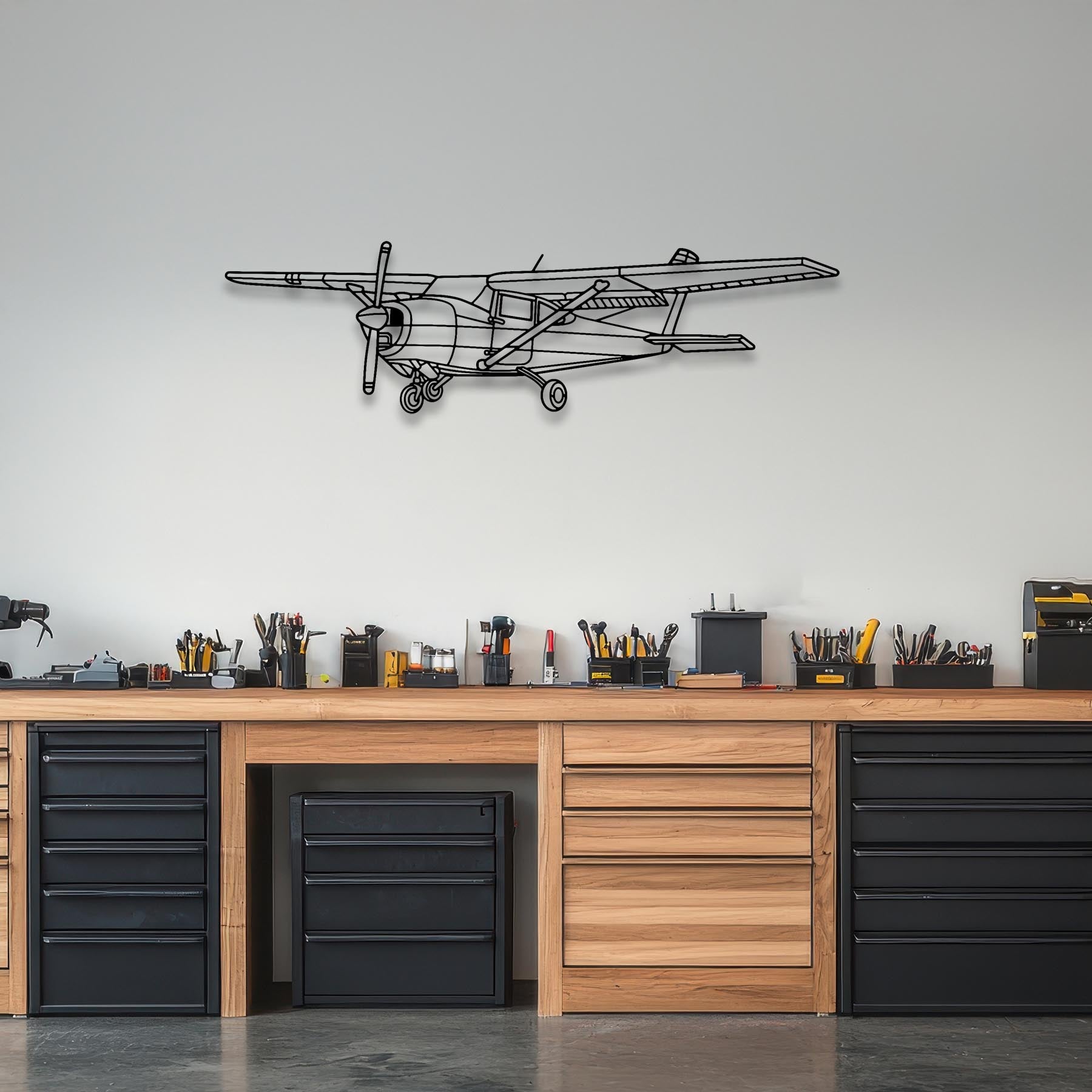 182 Skylane Front Angle Metal Aircraft Wall Art - NCP0454