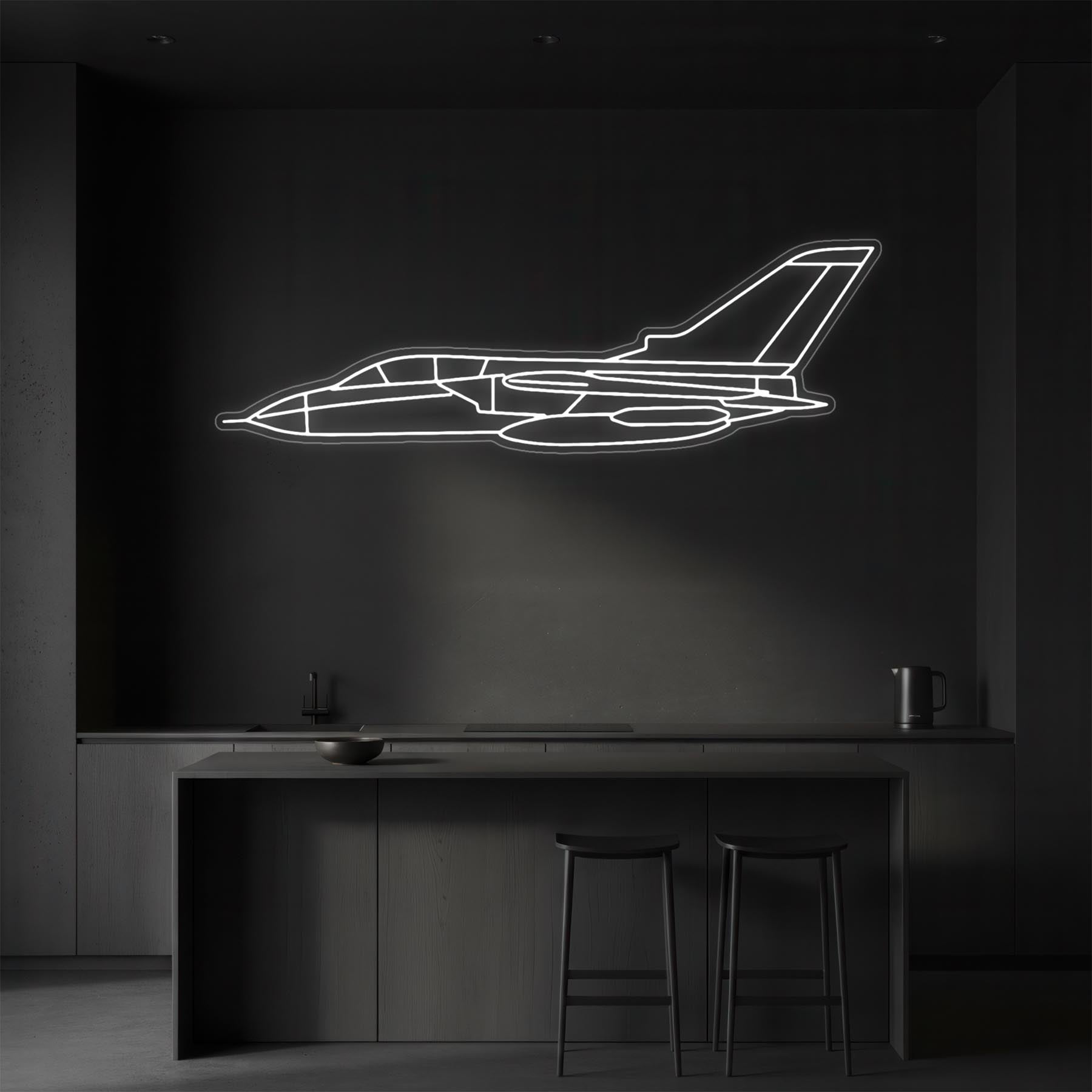 185F floatplane Neon Silhouette