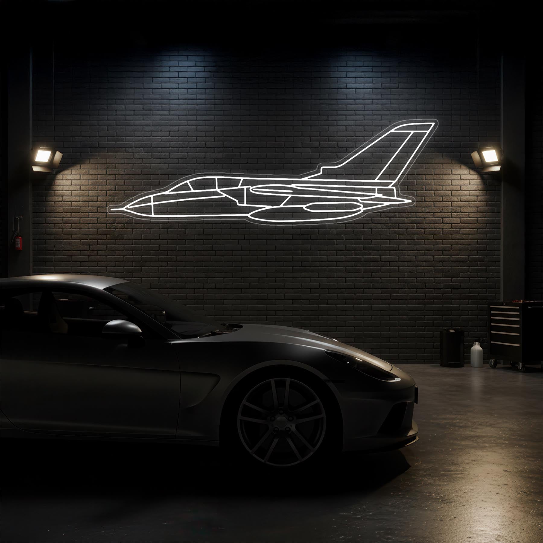 185F floatplane Neon Silhouette