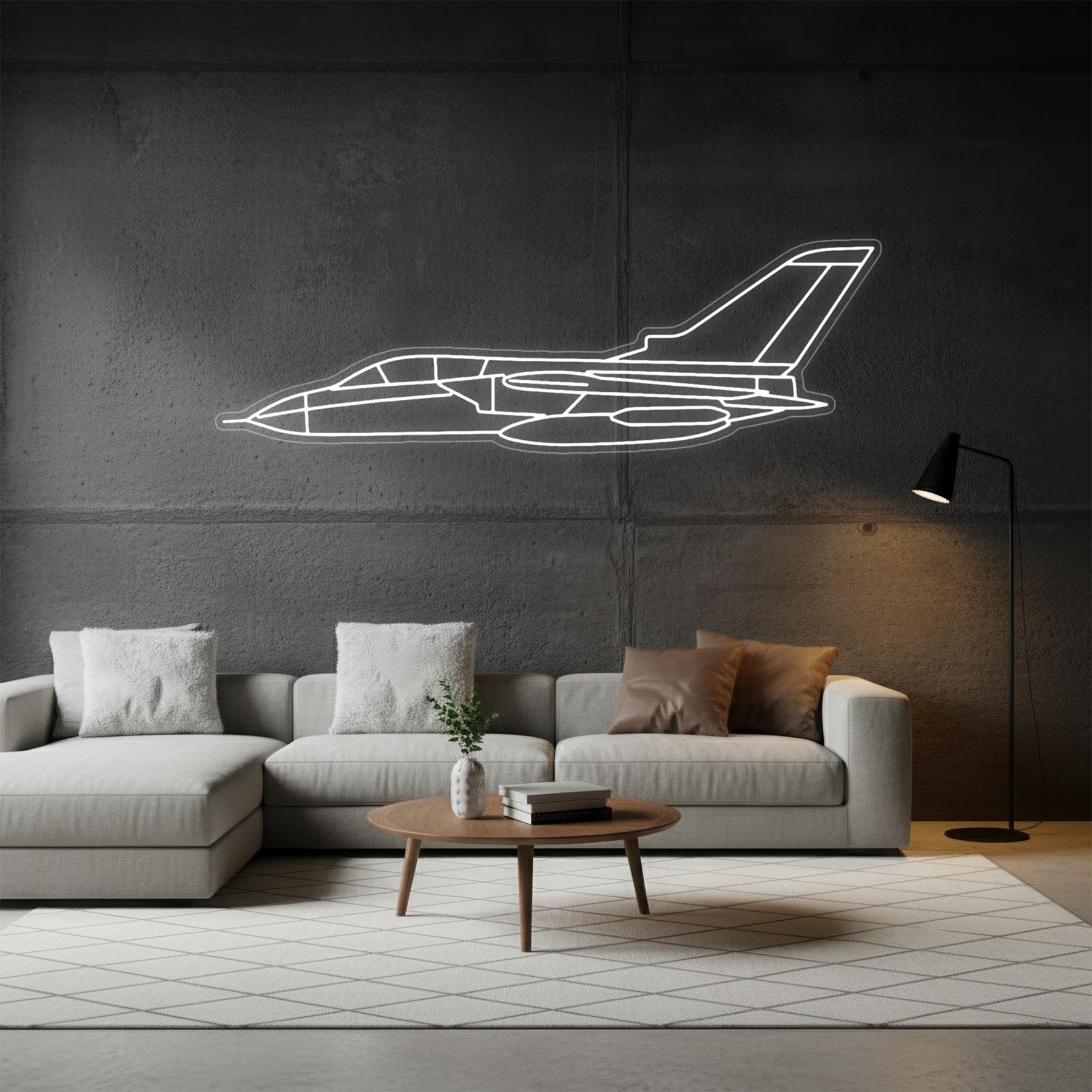 185F floatplane Neon Silhouette