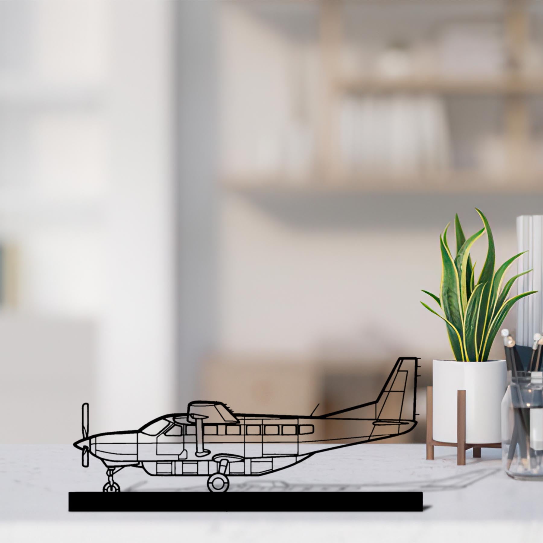 208 Caravan Silhouette Metal Art Stand