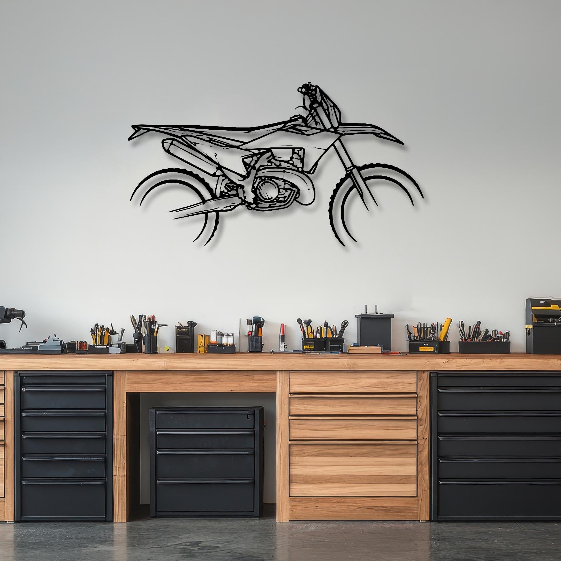 250 EXC 2020 Silhouette Metal Wall Art