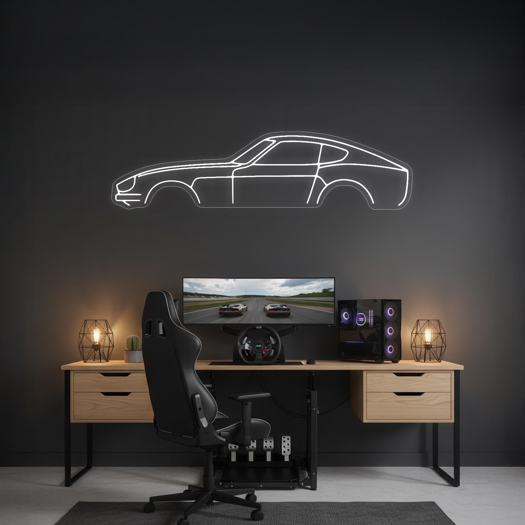 260Z 1974 Neon Silhouette