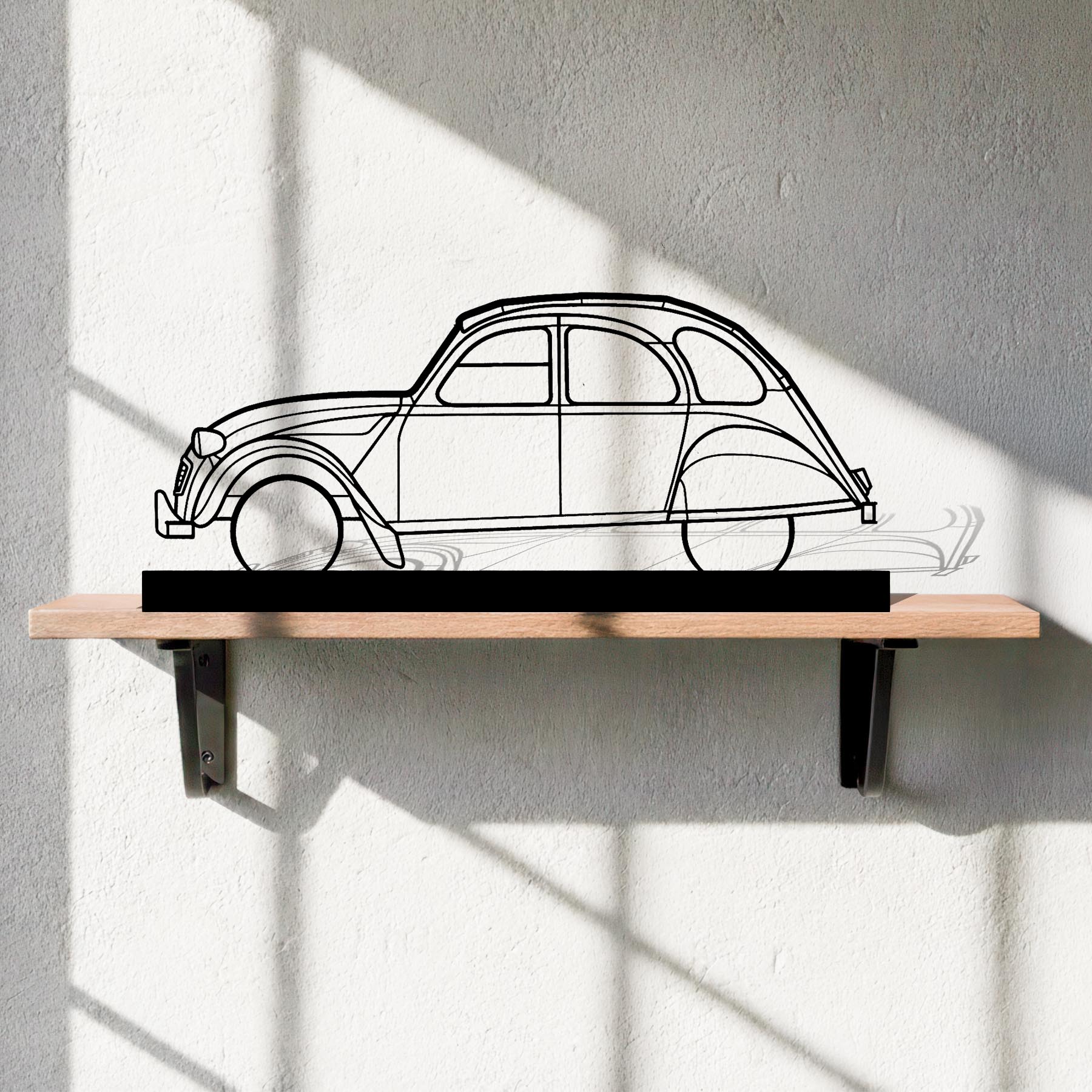 2CV Silhouette Metal Art Stand