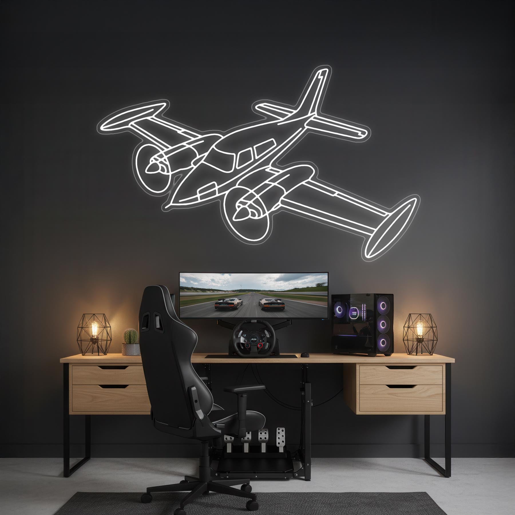 310K 1966 Angle Neon Silhouette