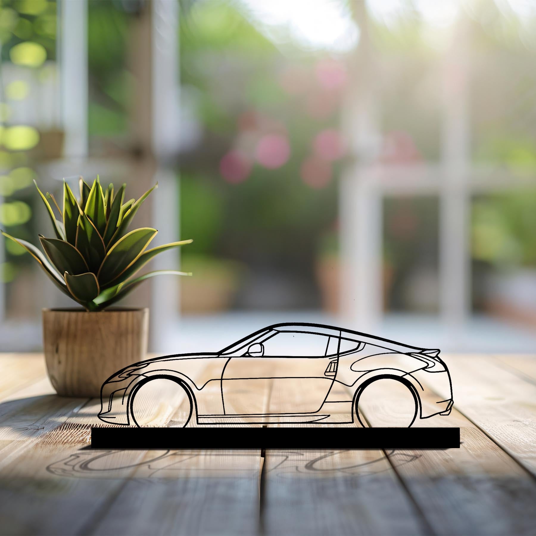 370Z Silhouette Metal Art Stand
