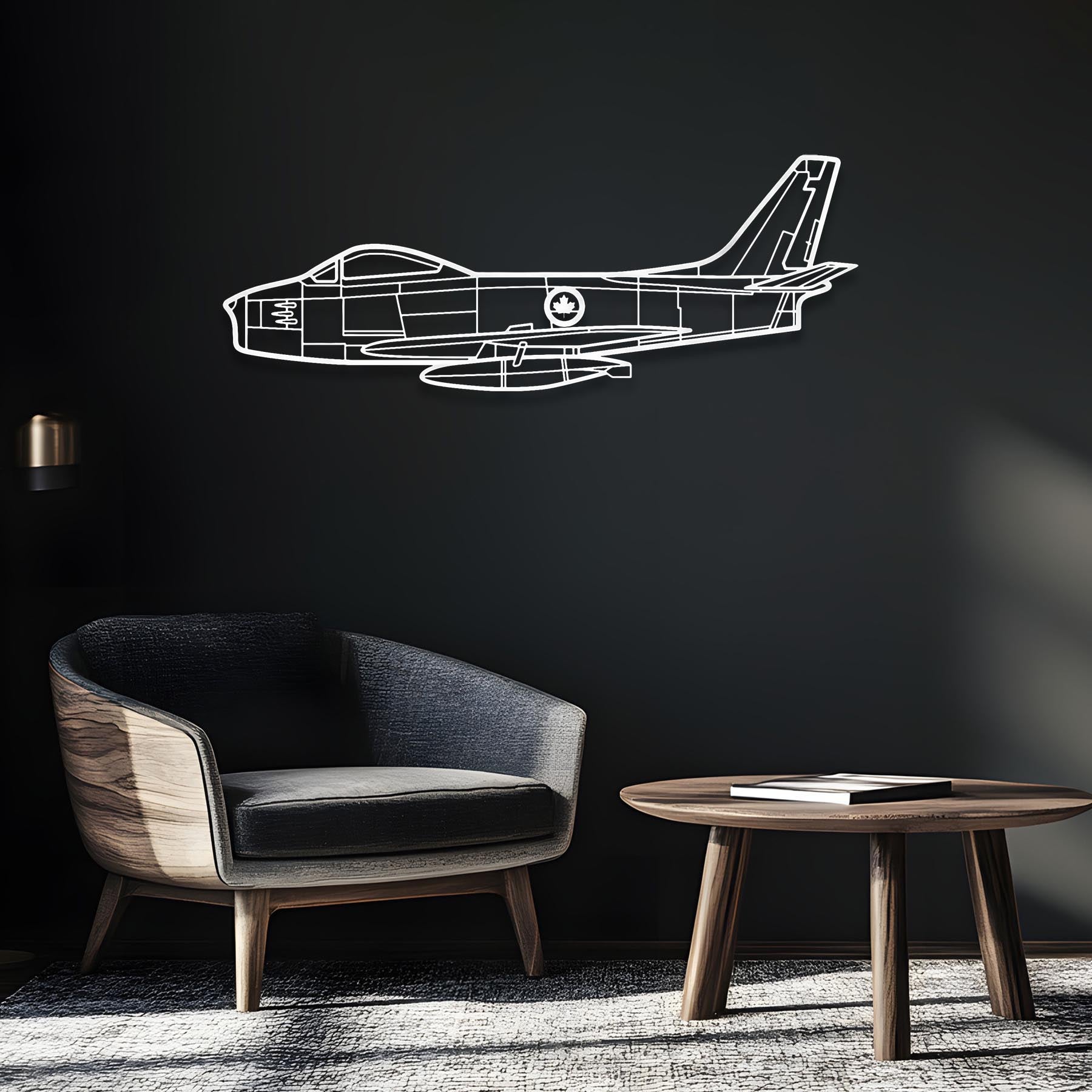 4-Place Metal Aircraft Wall Art - NCP0452