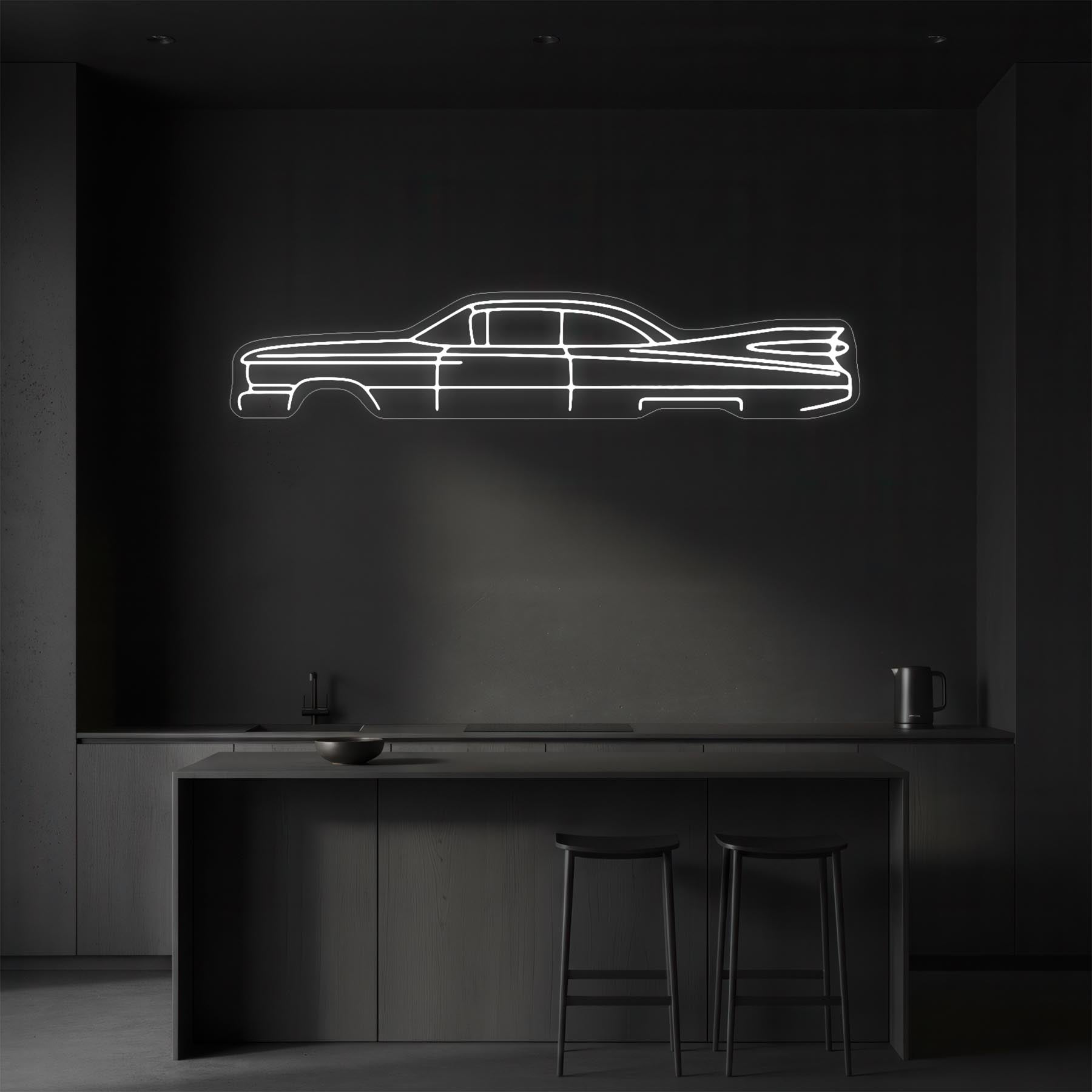 62 1959 Detailed Neon Silhouette