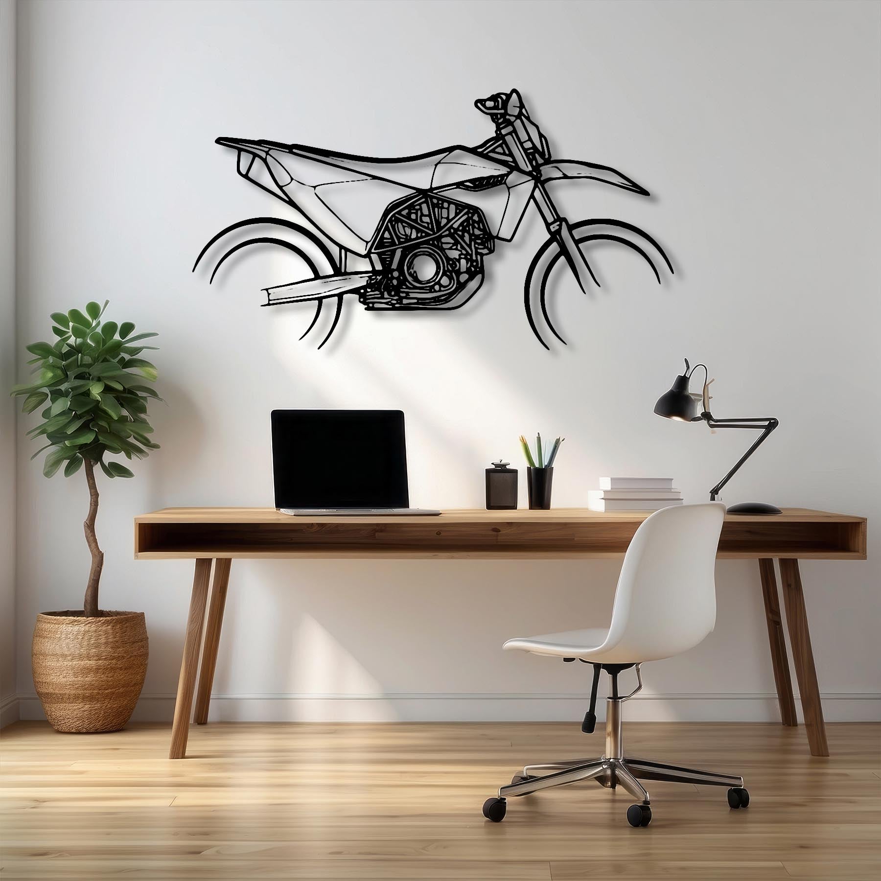 701 Supermoto 2019 Silhouette Metal Wall Art