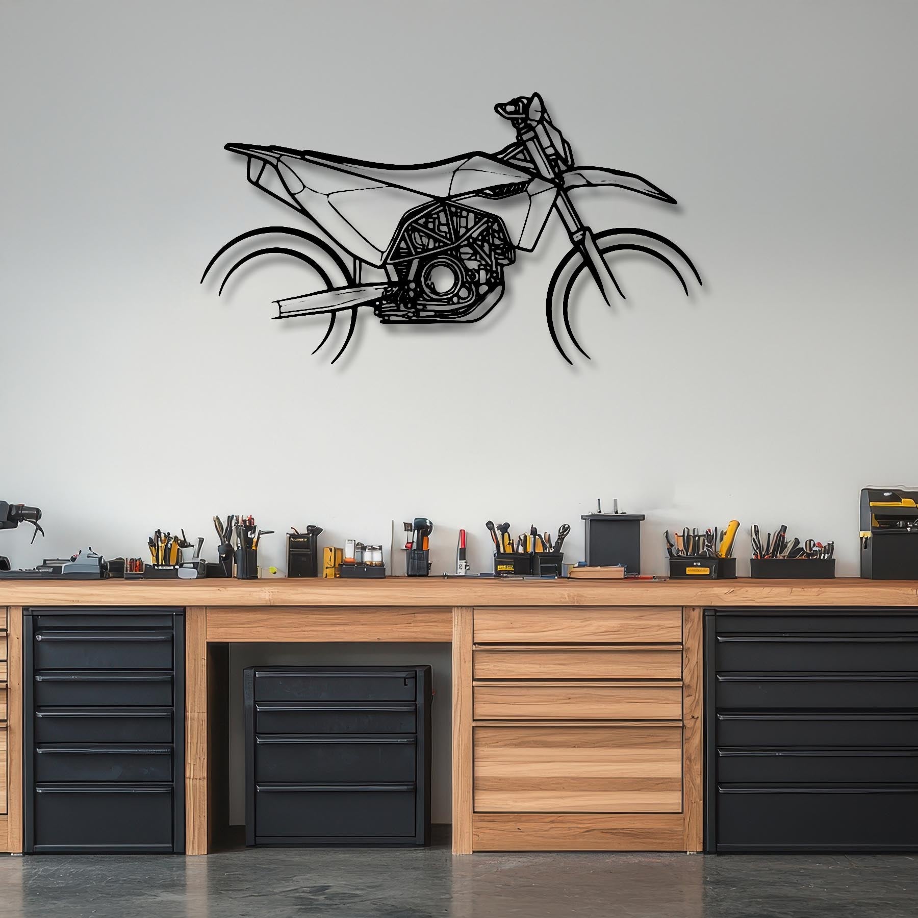 701 Supermoto 2019 Silhouette Metal Wall Art