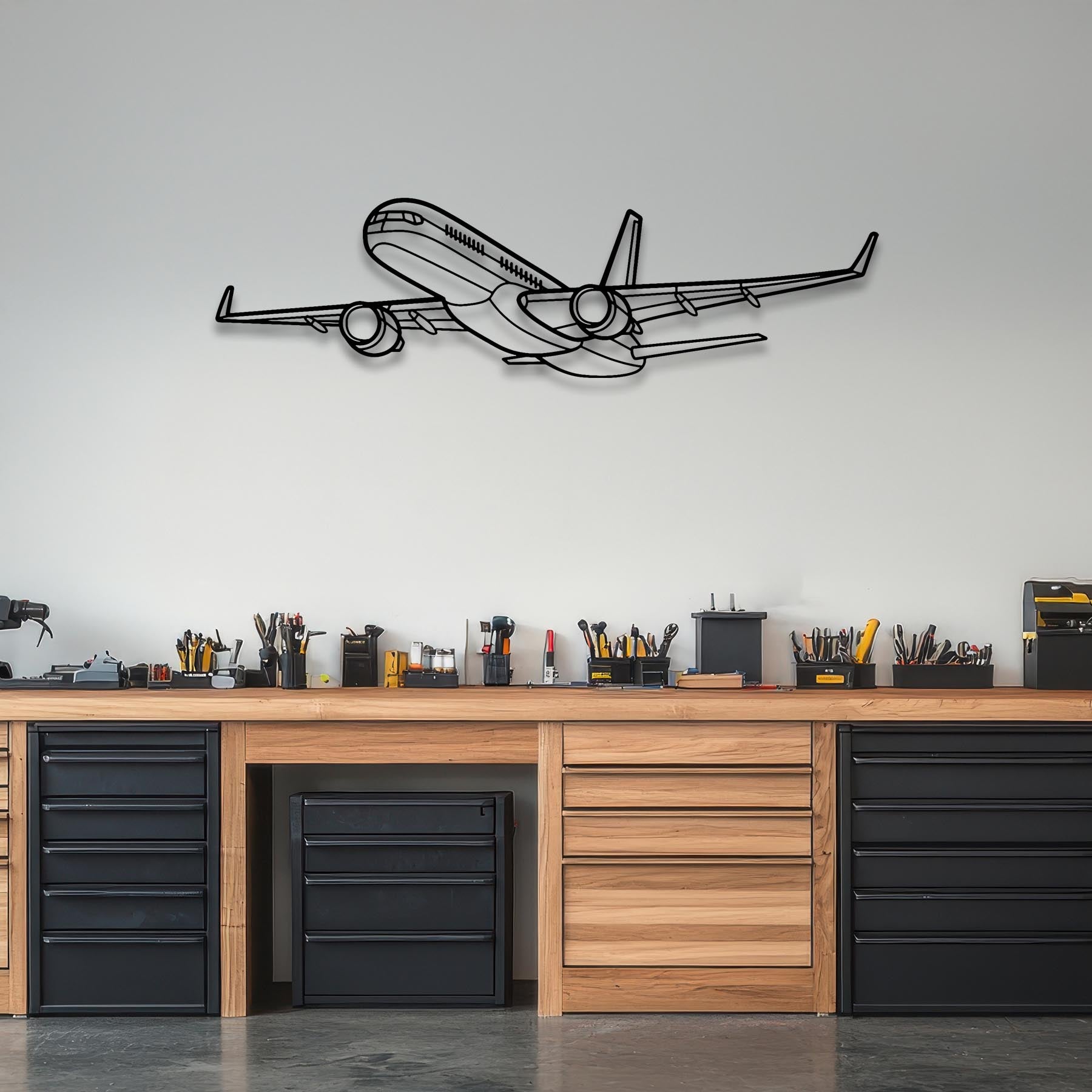 757-200 Angle Metal Aircraft Wall Art - NCP0011