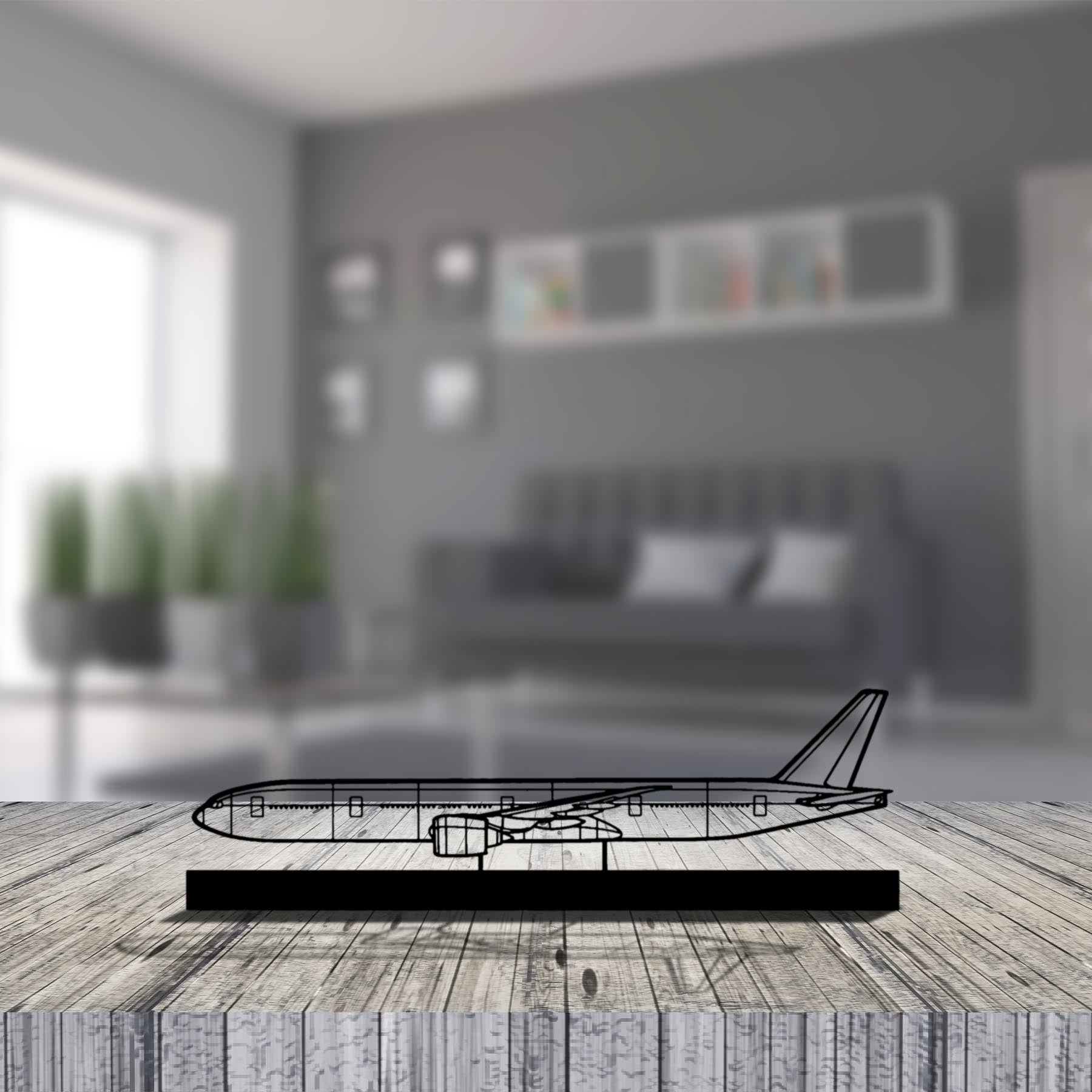 777-300ER Silhouette Metal Art Stand