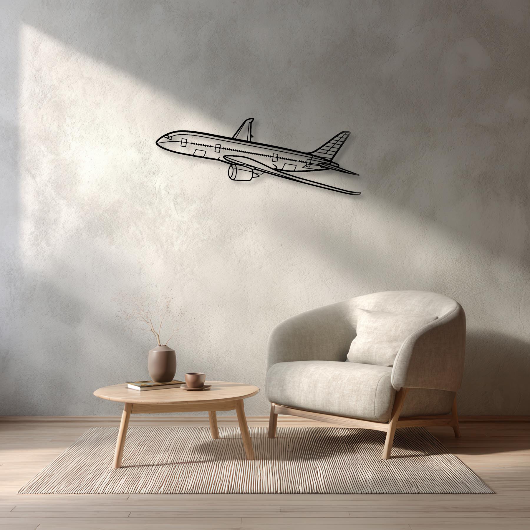 787 Angle Metal Aircraft Wall Art - NCP0013