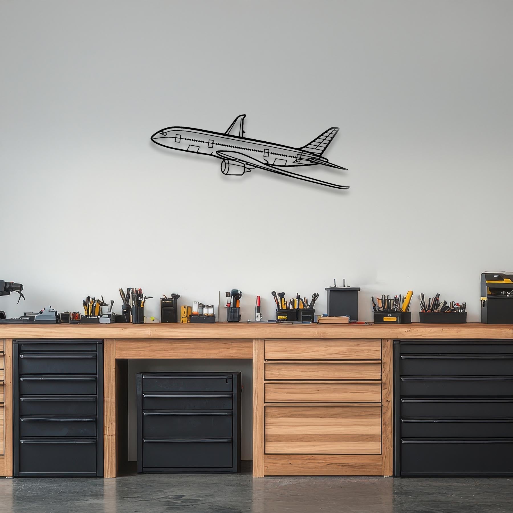 787 Angle Metal Aircraft Wall Art - NCP0013