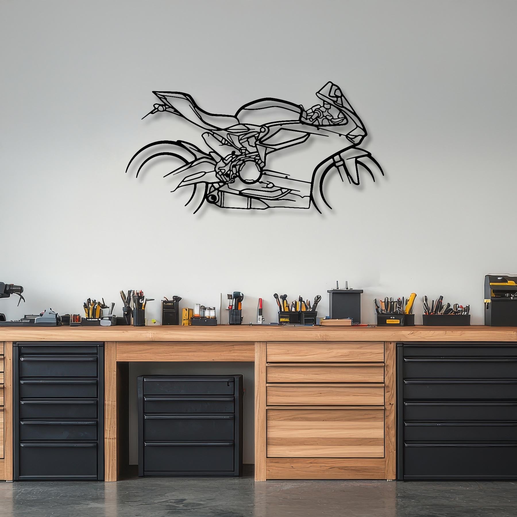 899 Panigale Silhouette Metal Wall Art