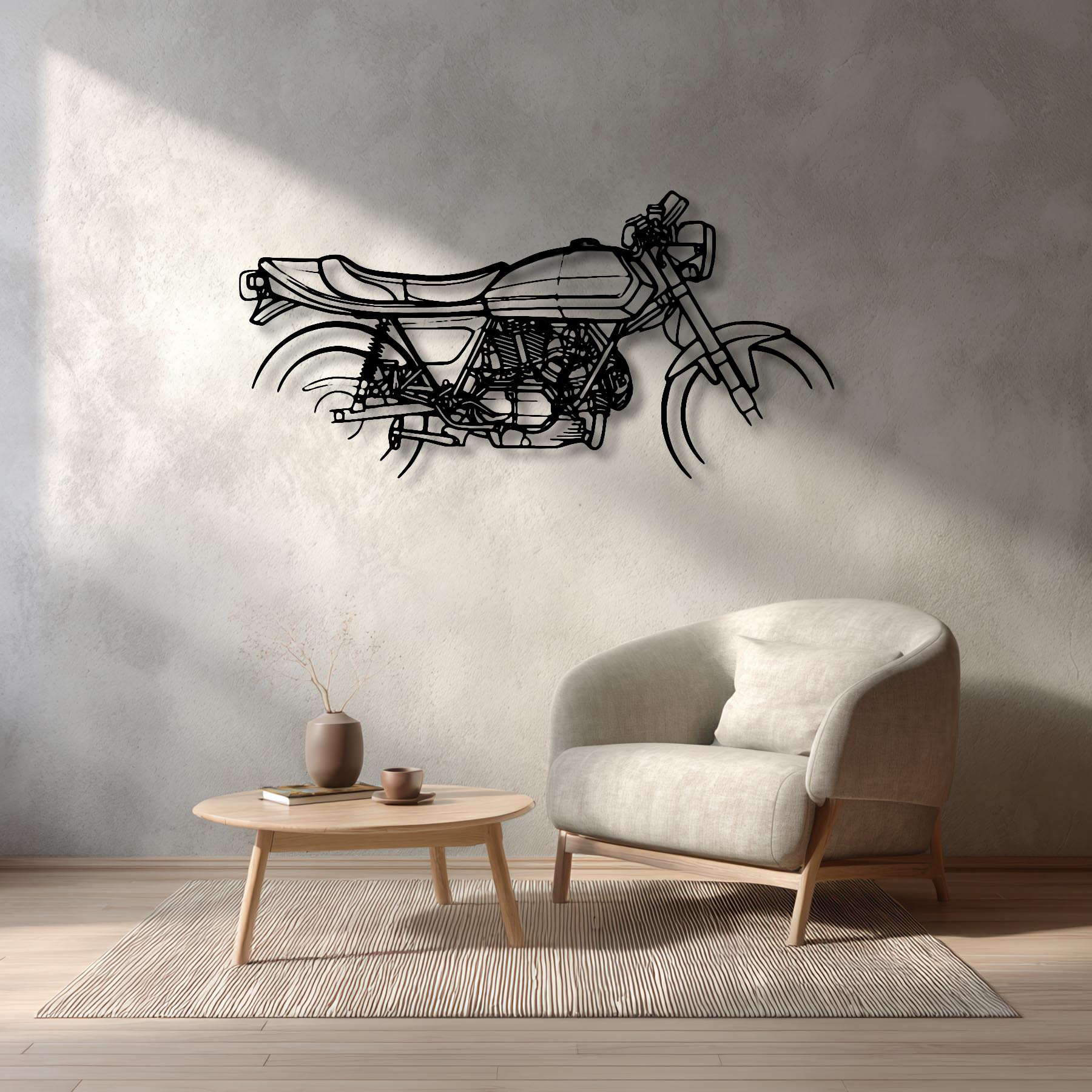 900SD Darmah 1976 Silhouette Metal Wall Art