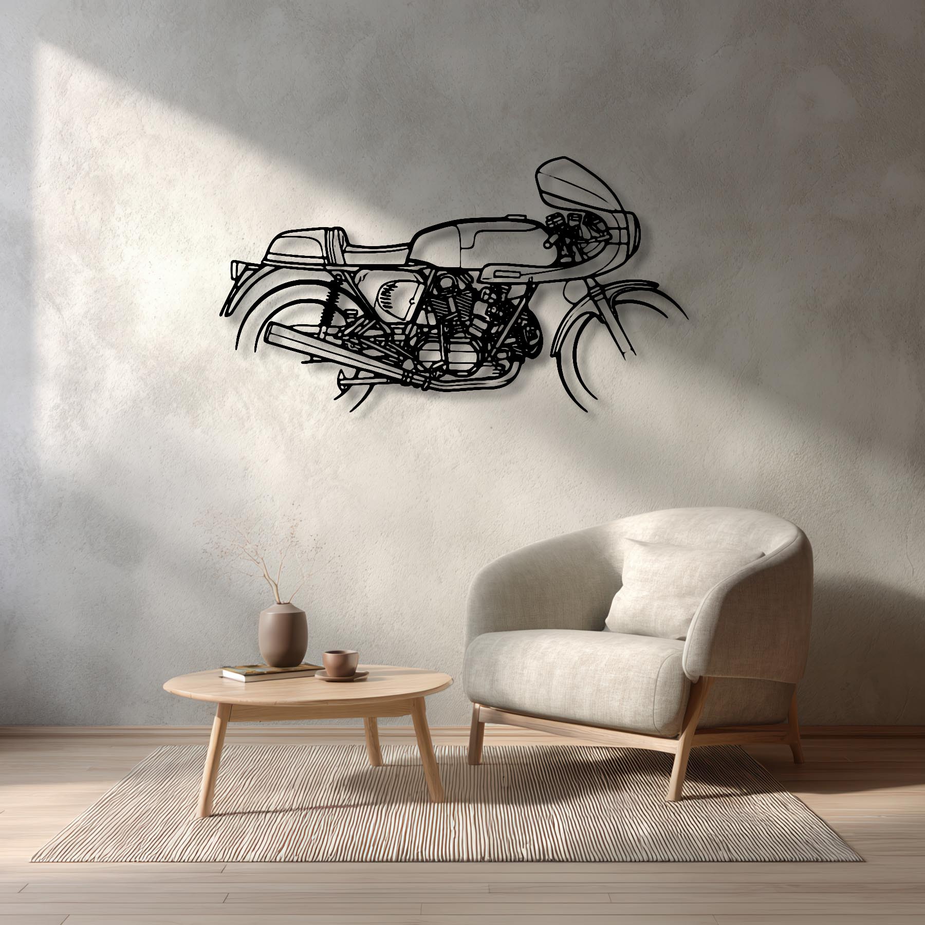 900SS 1977 Silhouette Metal Wall Art