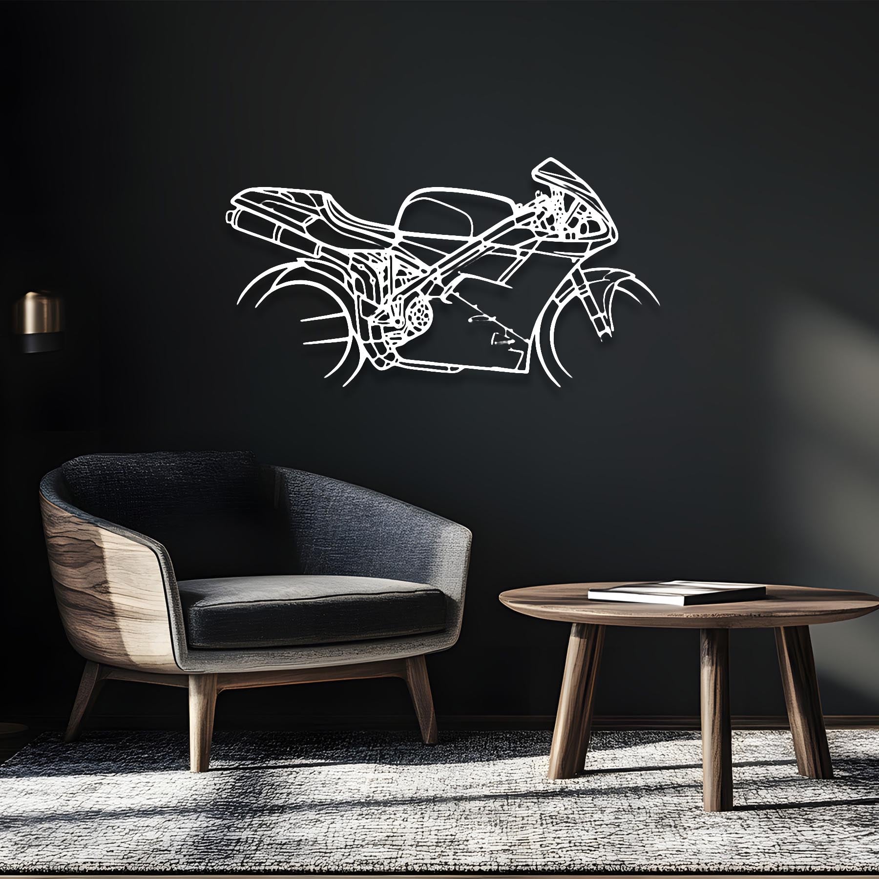 916 Strada 1995 Silhouette Metal Wall Art