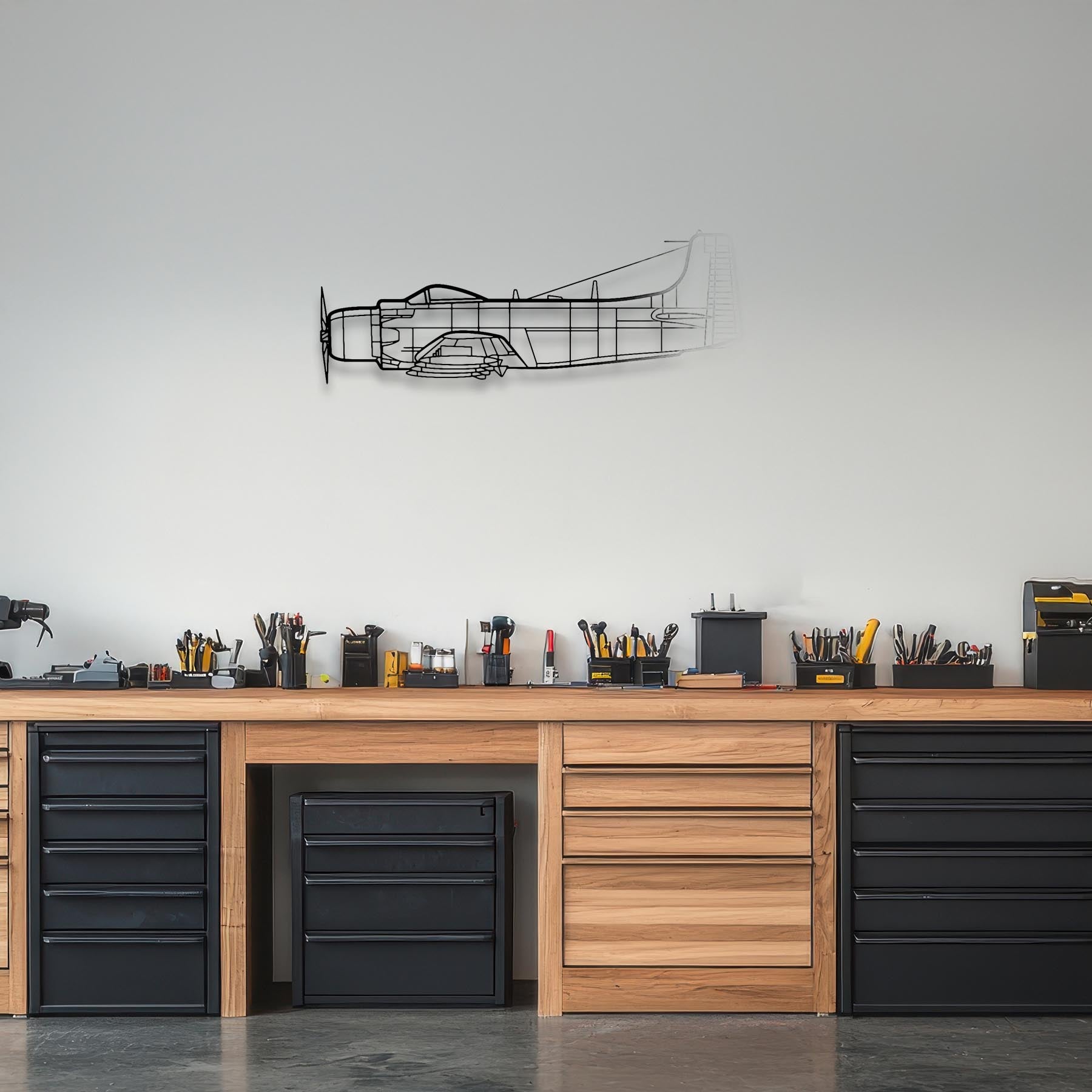 A-1H Skyraider Metal Aircraft Wall Art - NCP0404