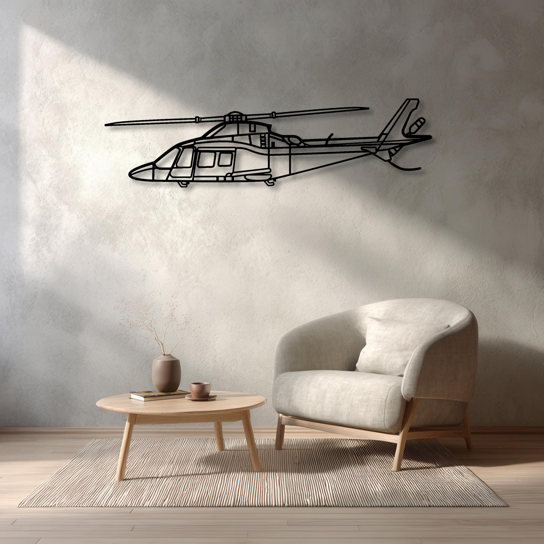 A109S Metal Aircraft Wall Art - NCP0511